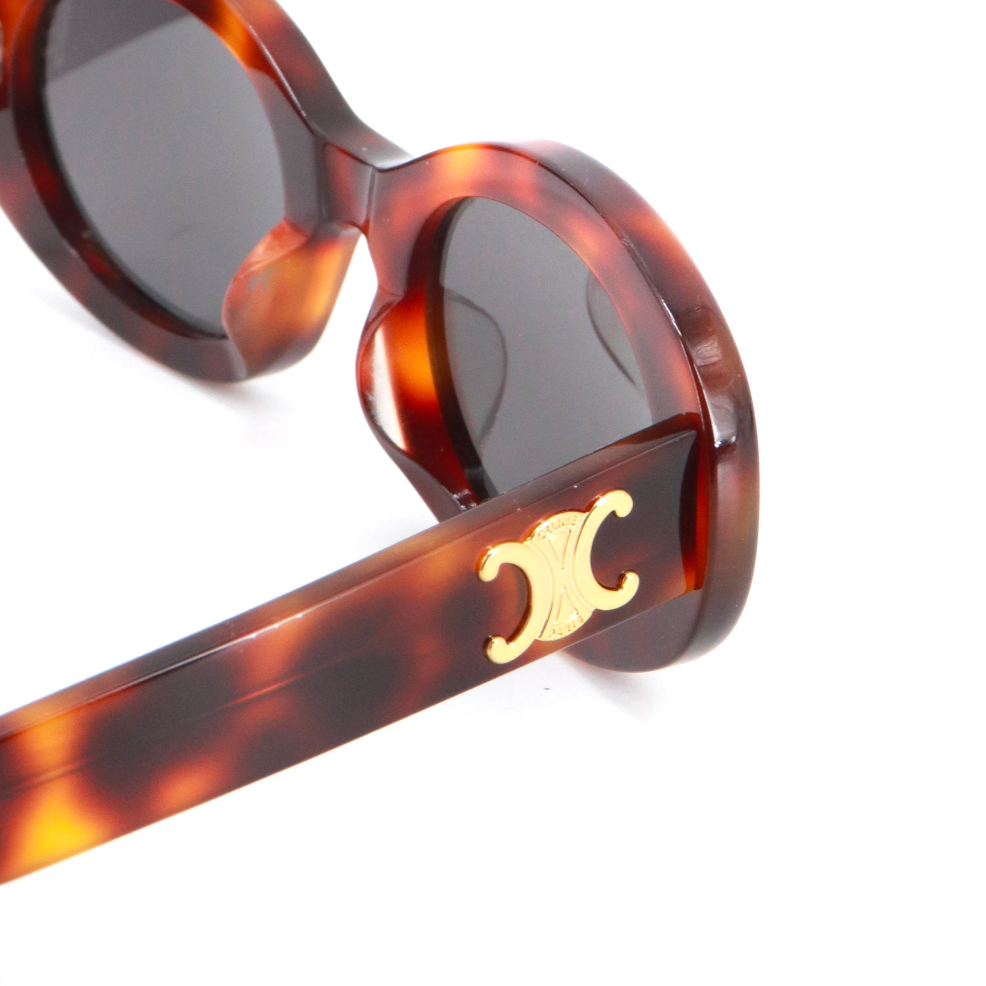 CELINE - Lunettes de soleil Triomphe 4-2.2 Céline en écaille marron