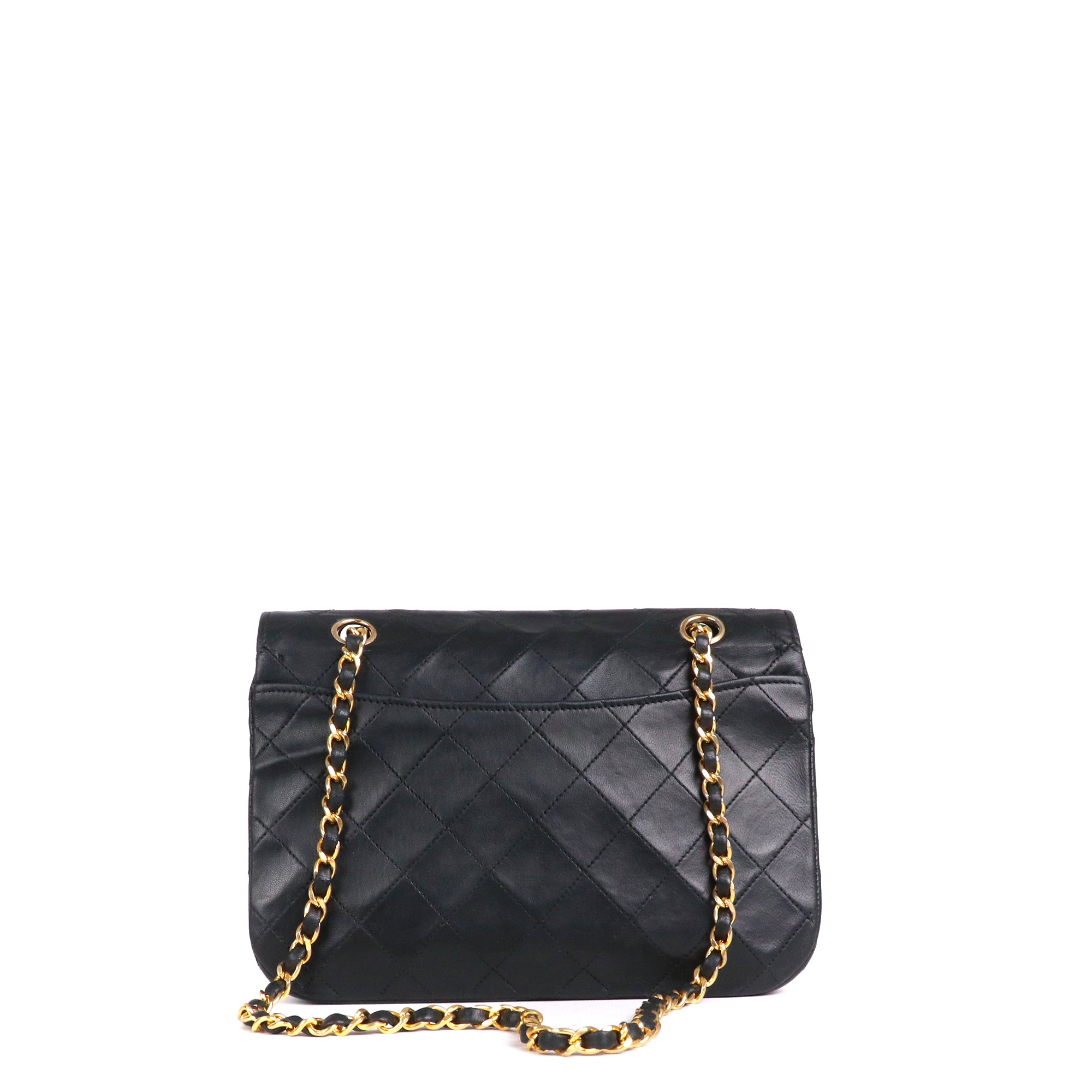 CHANEL - Sac à main Classique/Timeless Round Chanel en cuir lisse noir