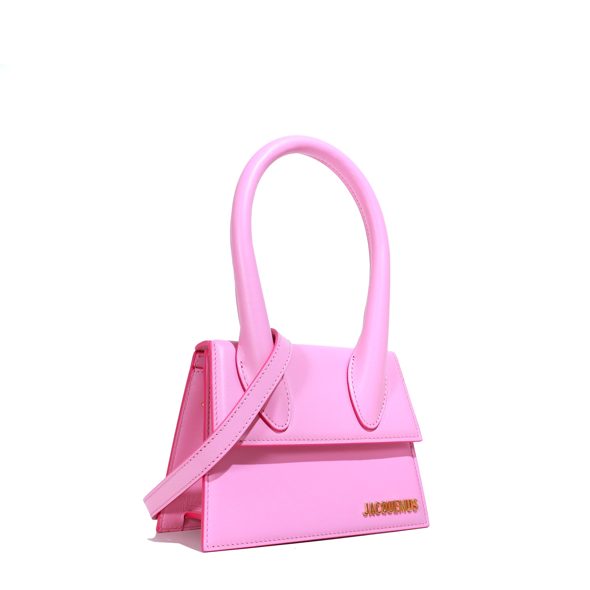 JACQUEMUS - Sac à bandoulière Chiquito Moyen en cuir rose pastel