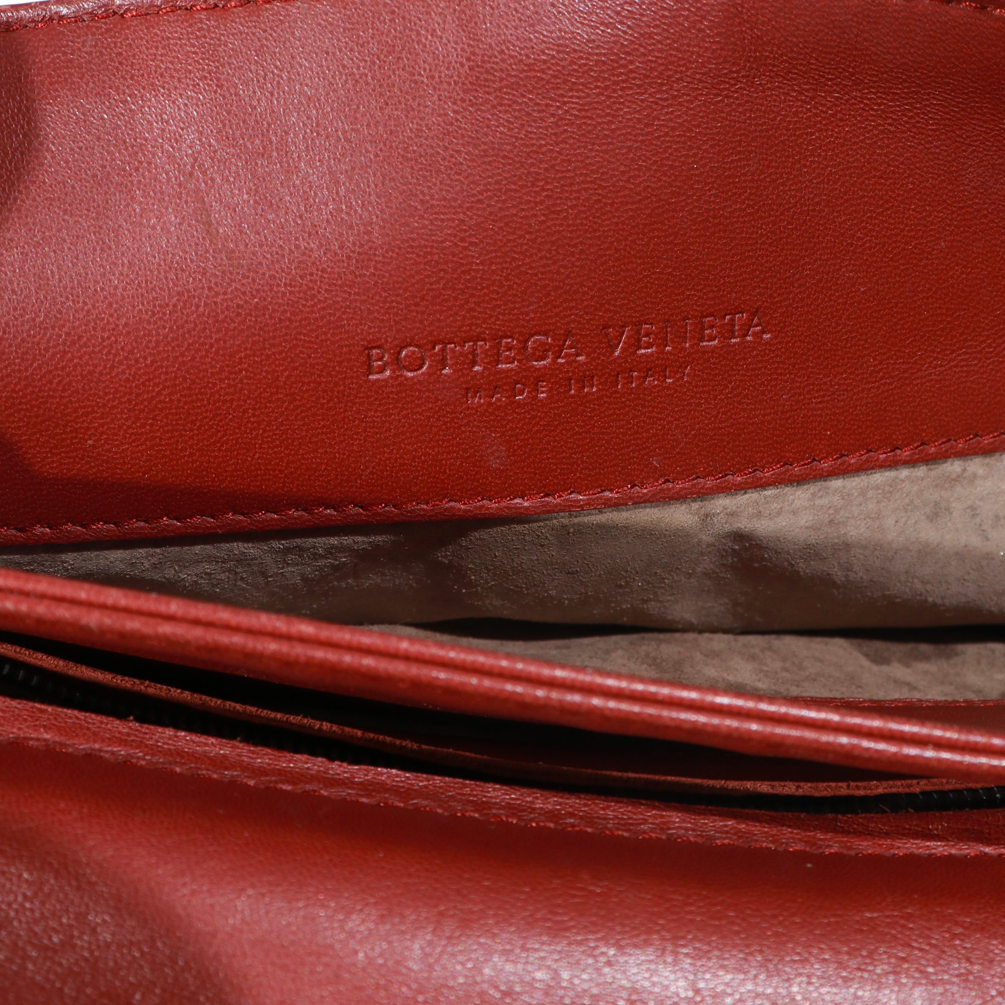 BOTTEGA VENETA - Olimpia shoulder bag in burgundy leather