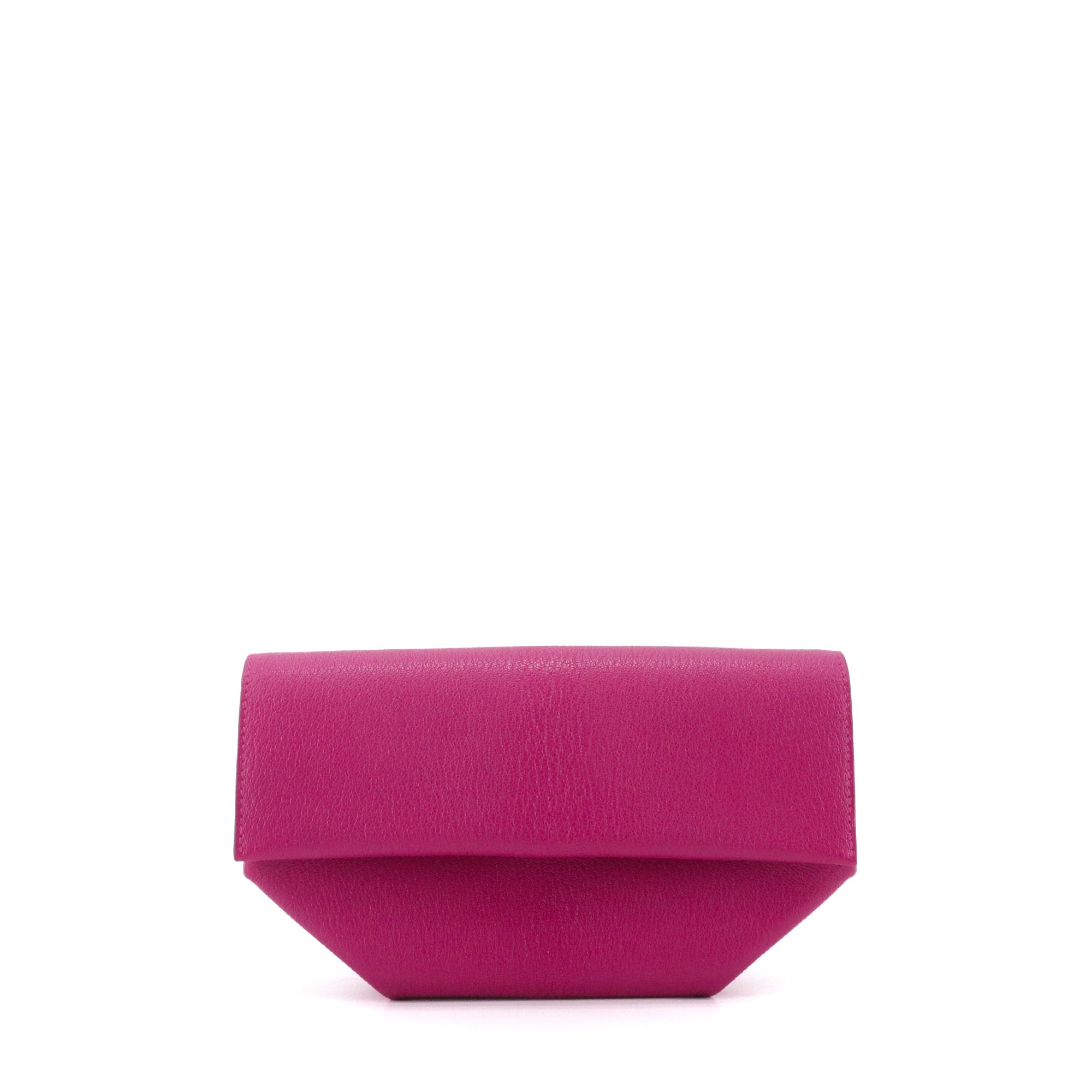 HERMÈS - Hermès Opli pouch in purple-pink goatskin