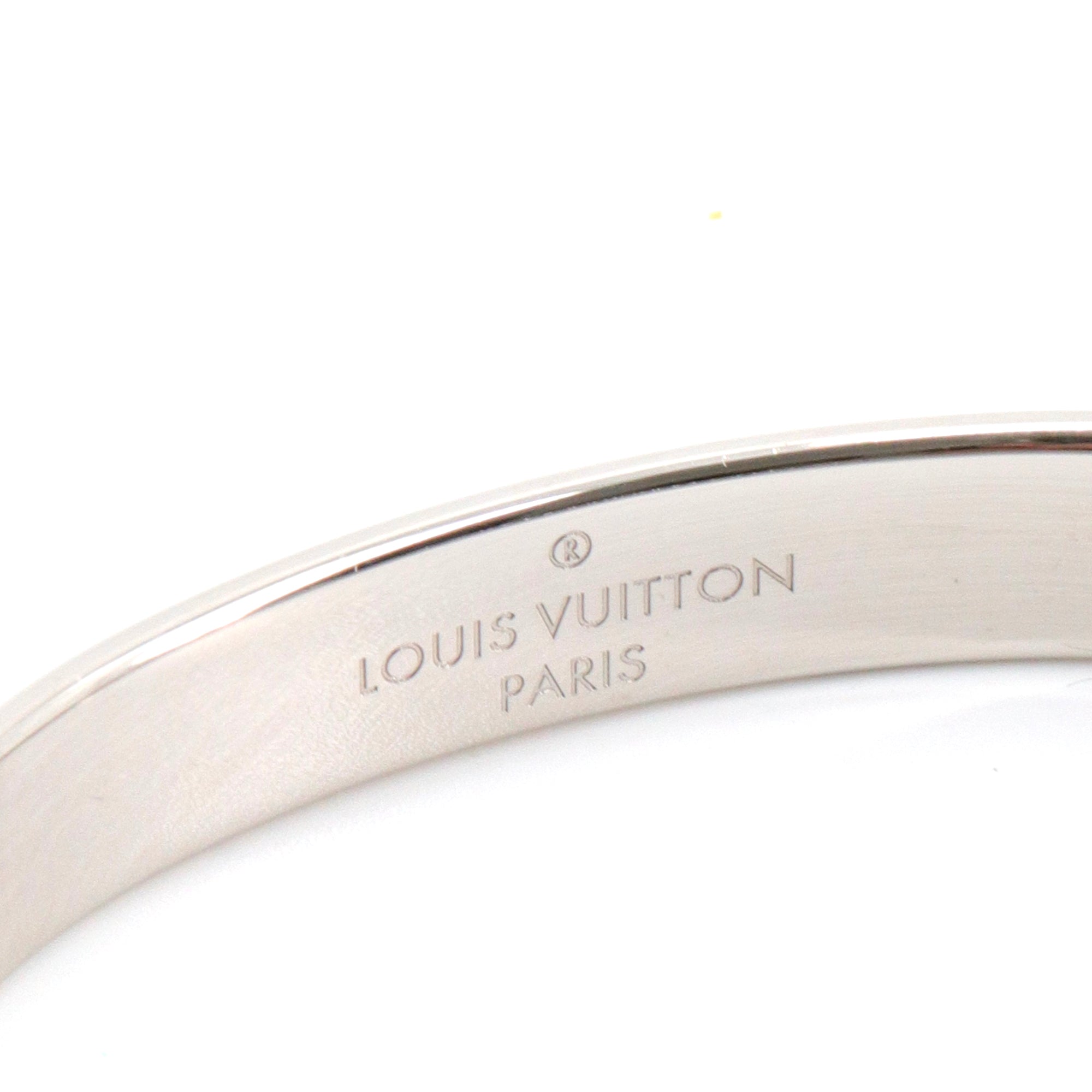 LOUIS VUITTON - Bracelet Nanogram Louis Vuitton en métal argenté (S)
