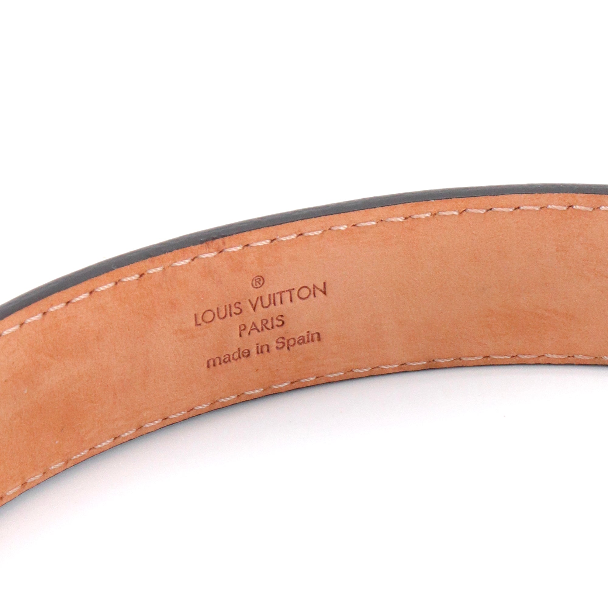 LOUIS VUITTON - Ceinture Initiales LV Louis Vuitton en toile monogrammée (T85)