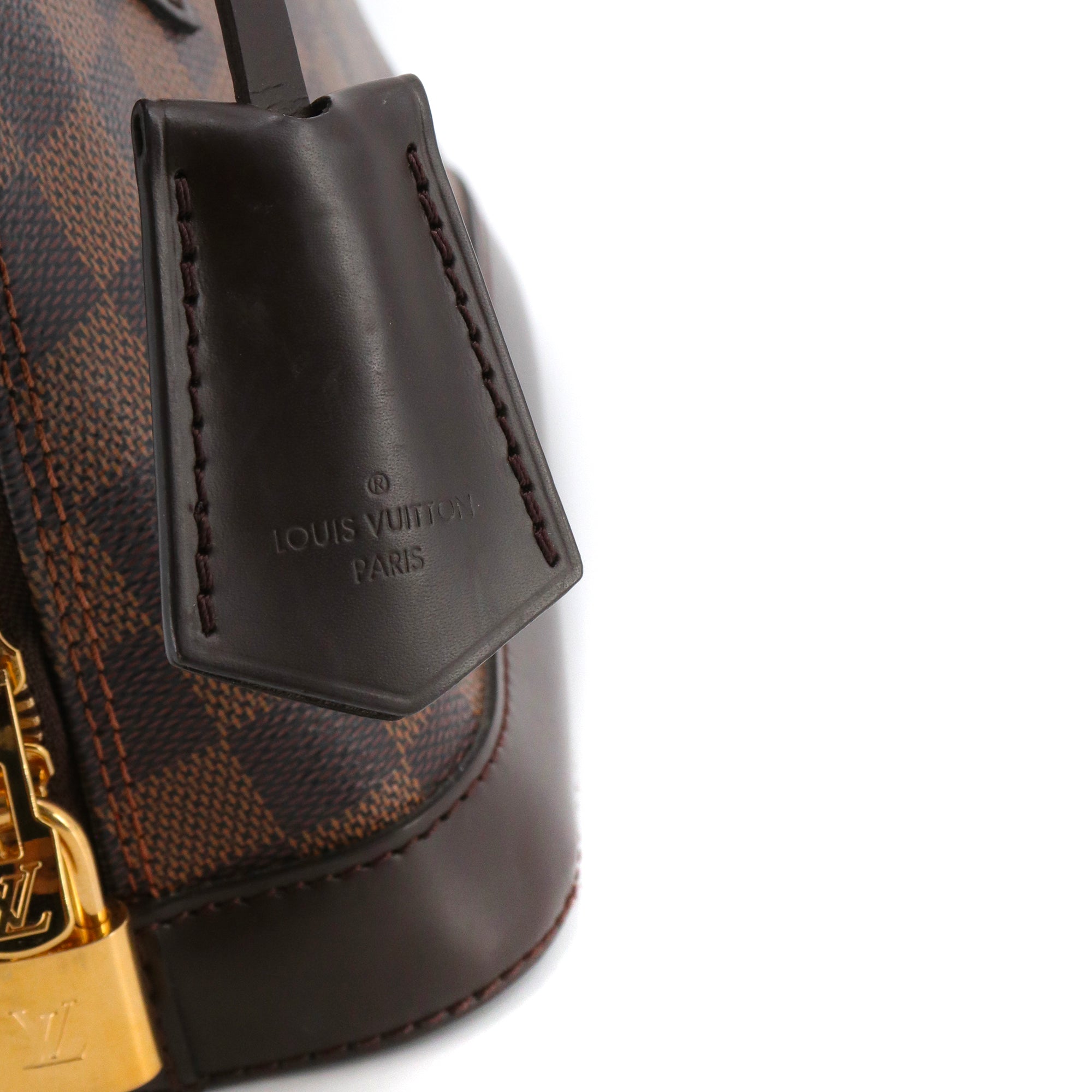 LOUIS VUITTON - Sac à bandoulière Alma BB Louis Vuitton en toile damier ébène