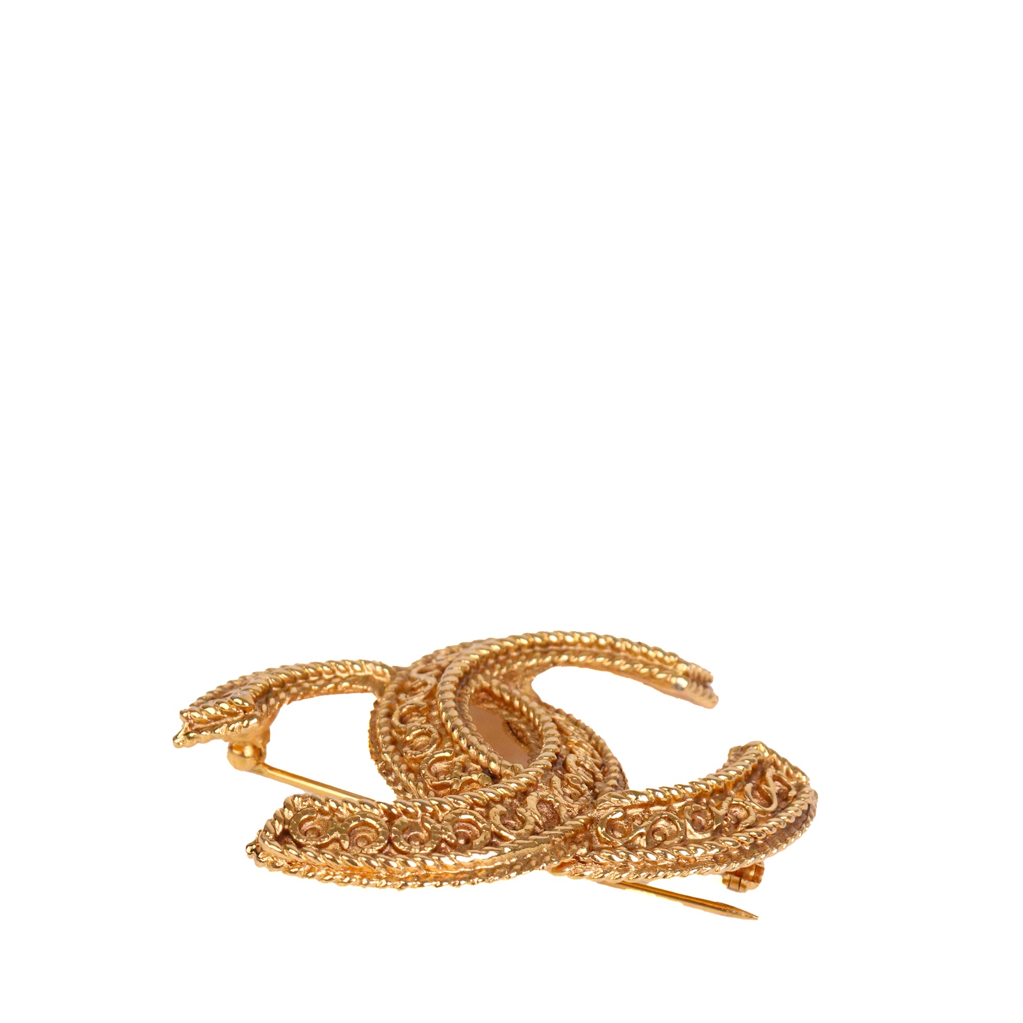 CHANEL - Chanel CC brooch with rhinestones
