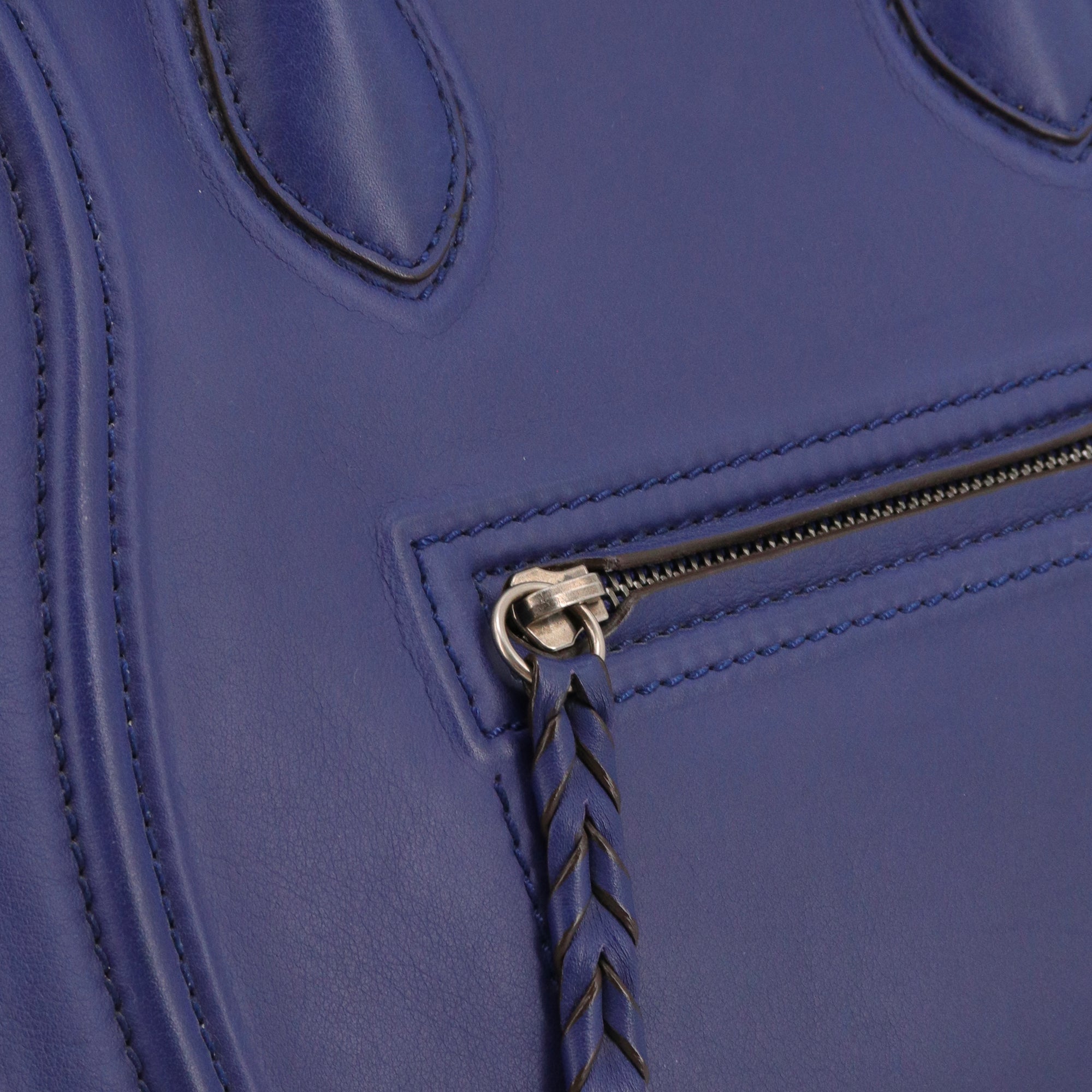CELINE - Sac à main Luggage Celine en cuir bleu