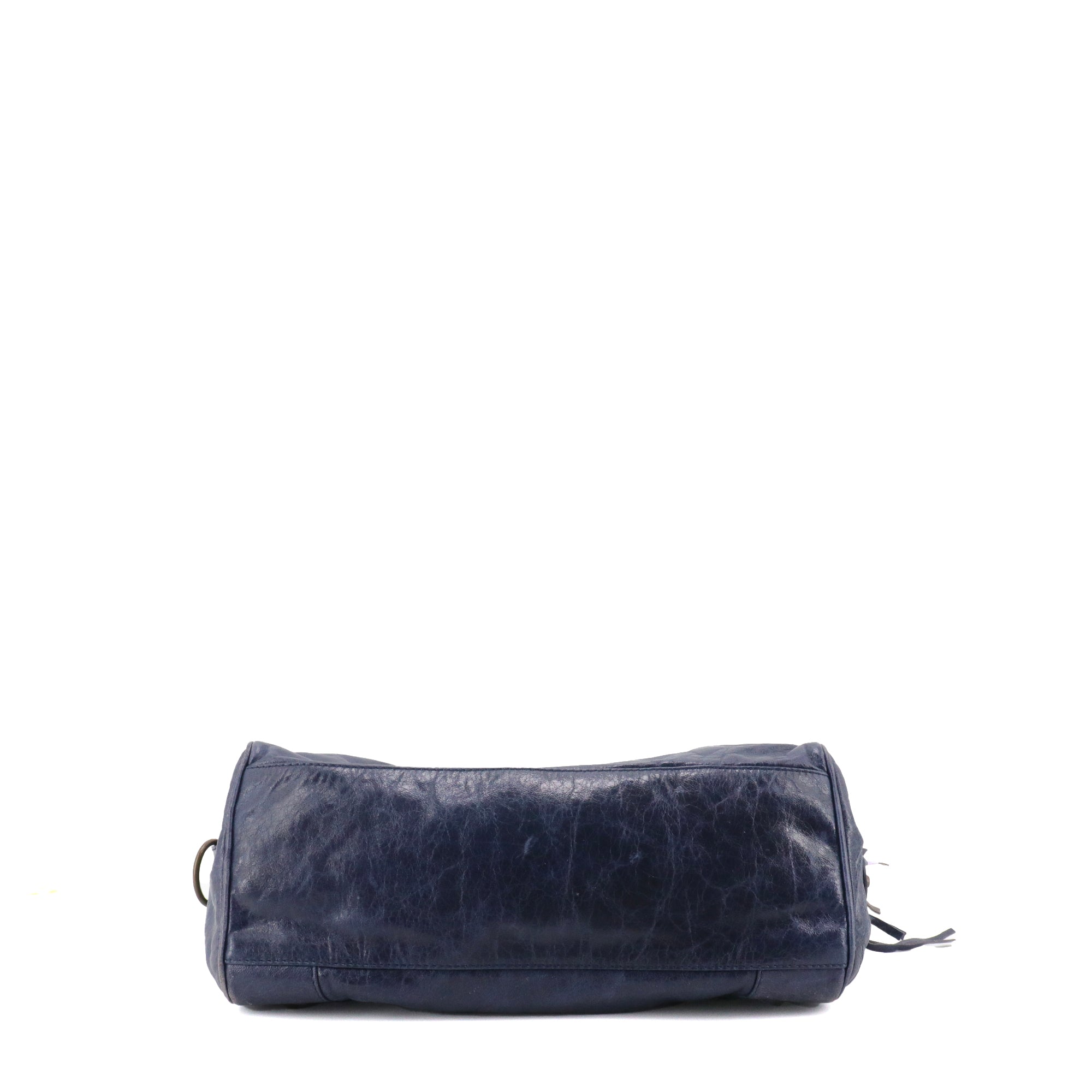 BALENCIAGA - Balenciaga City handbag in navy blue leather