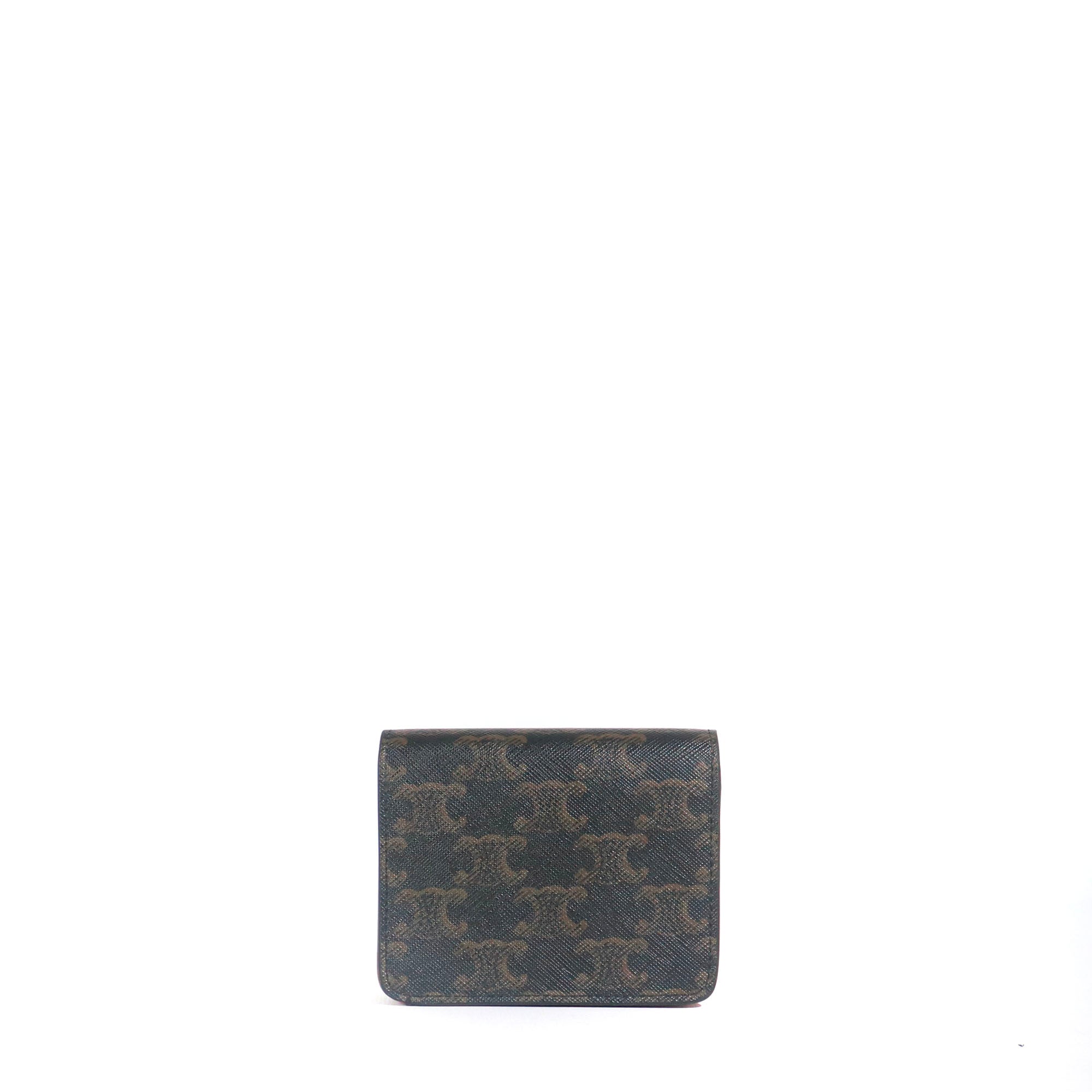 CELINE - Triomphe Compact Wallet in coated canvas