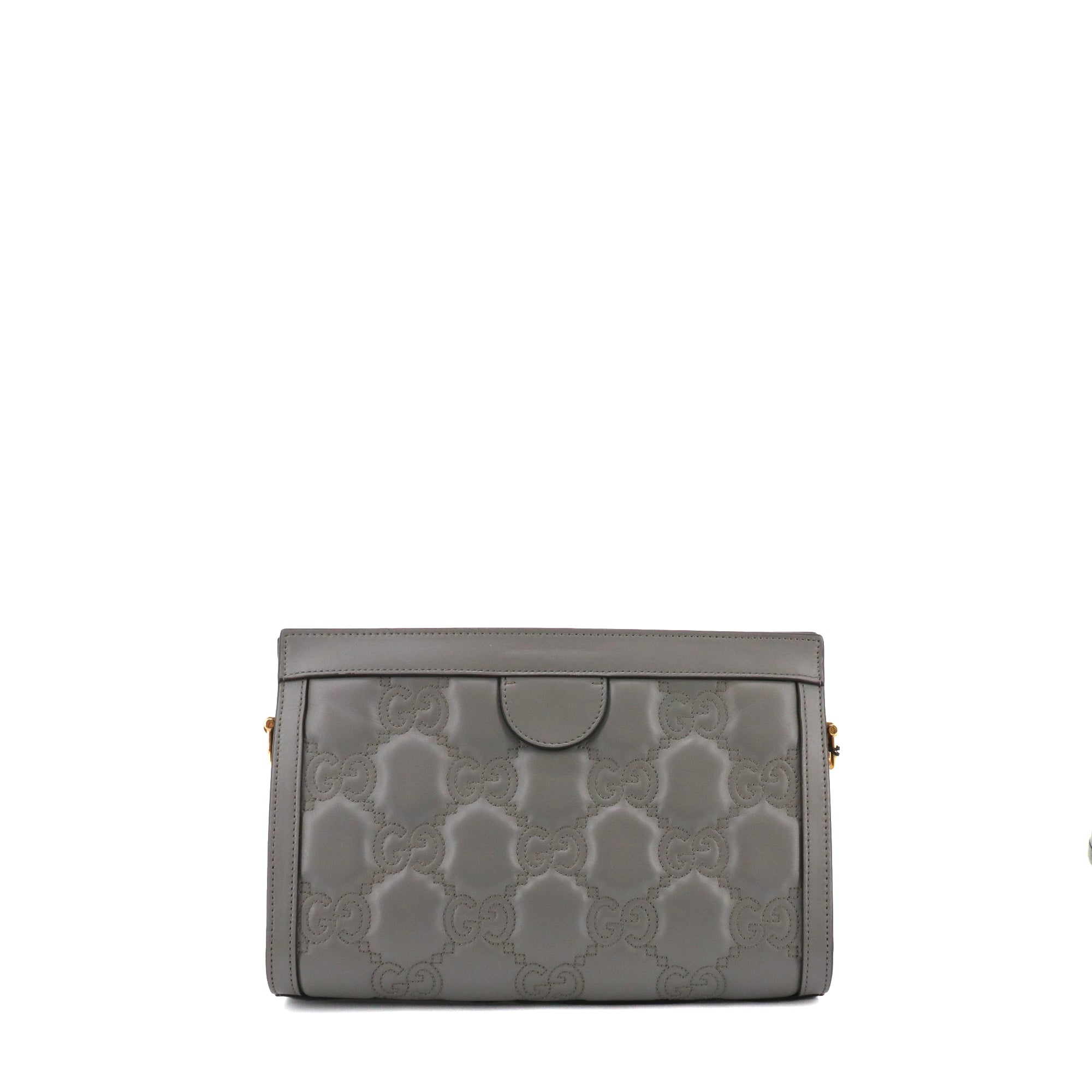 GUCCI - GG Gucci shoulder bag in gray quilted leather