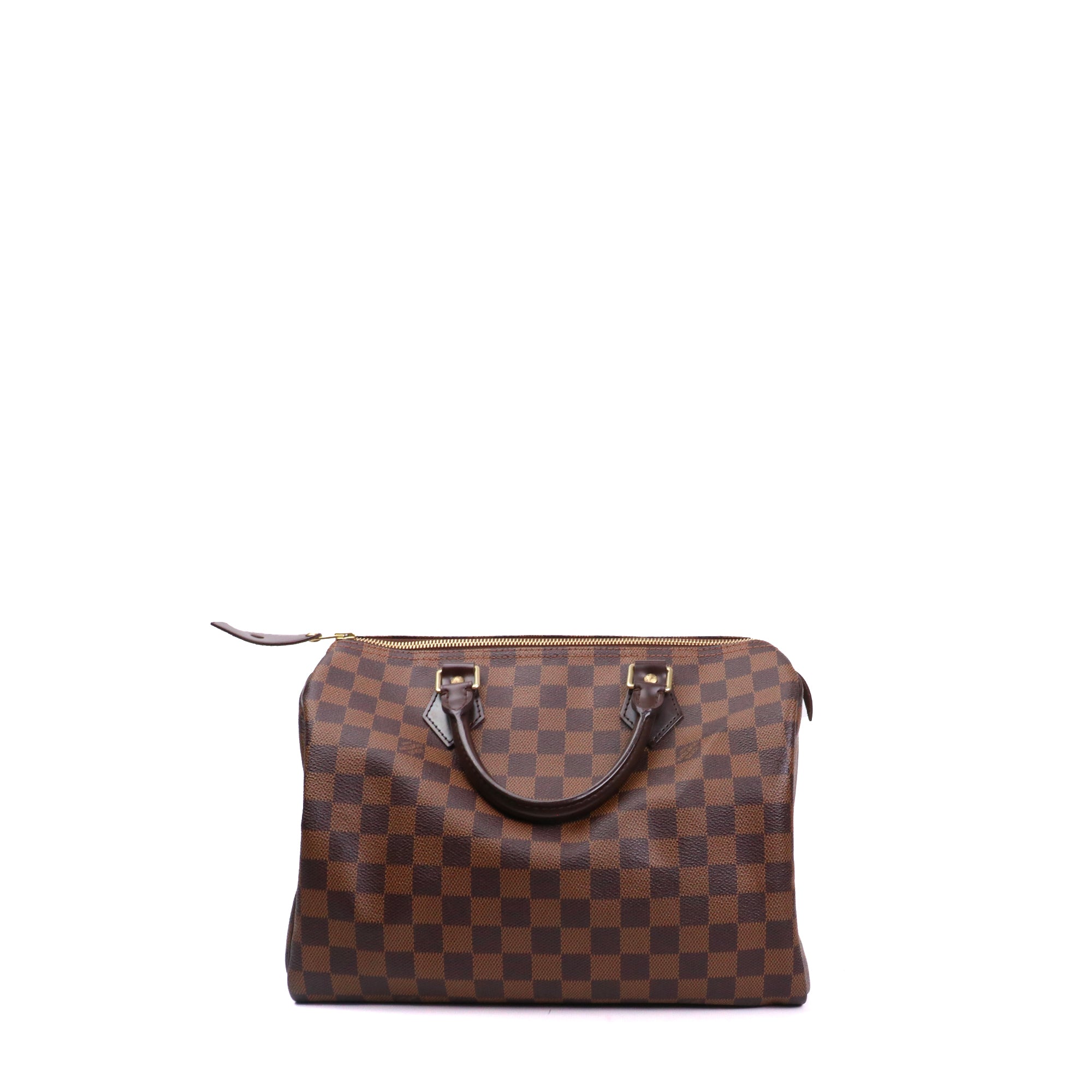 LOUIS VUITTON - Sac à main Speedy 30 Louis Vuitton en toile damier ébène