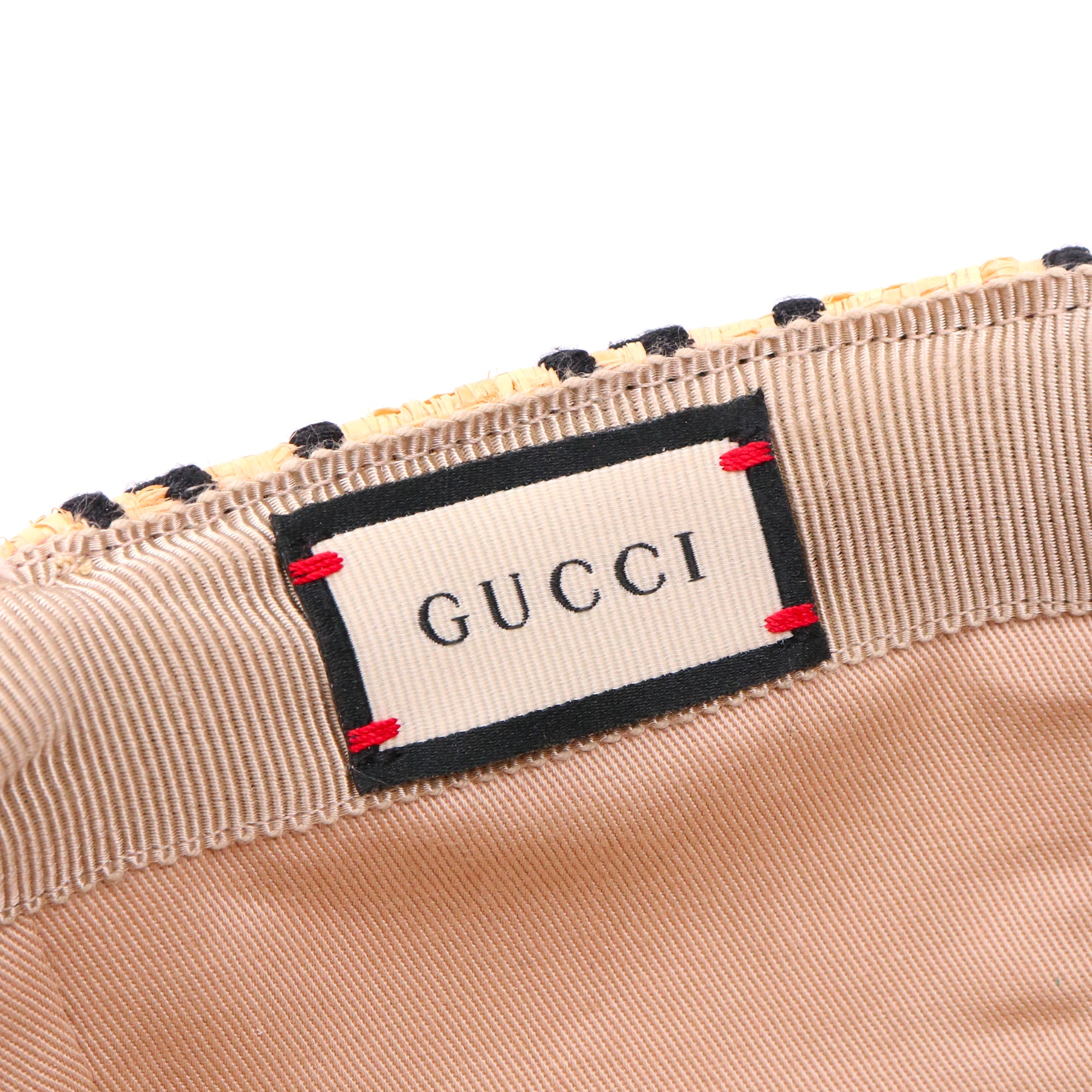 GUCCI - Casquette Gucci en raphia monogrammé (M)