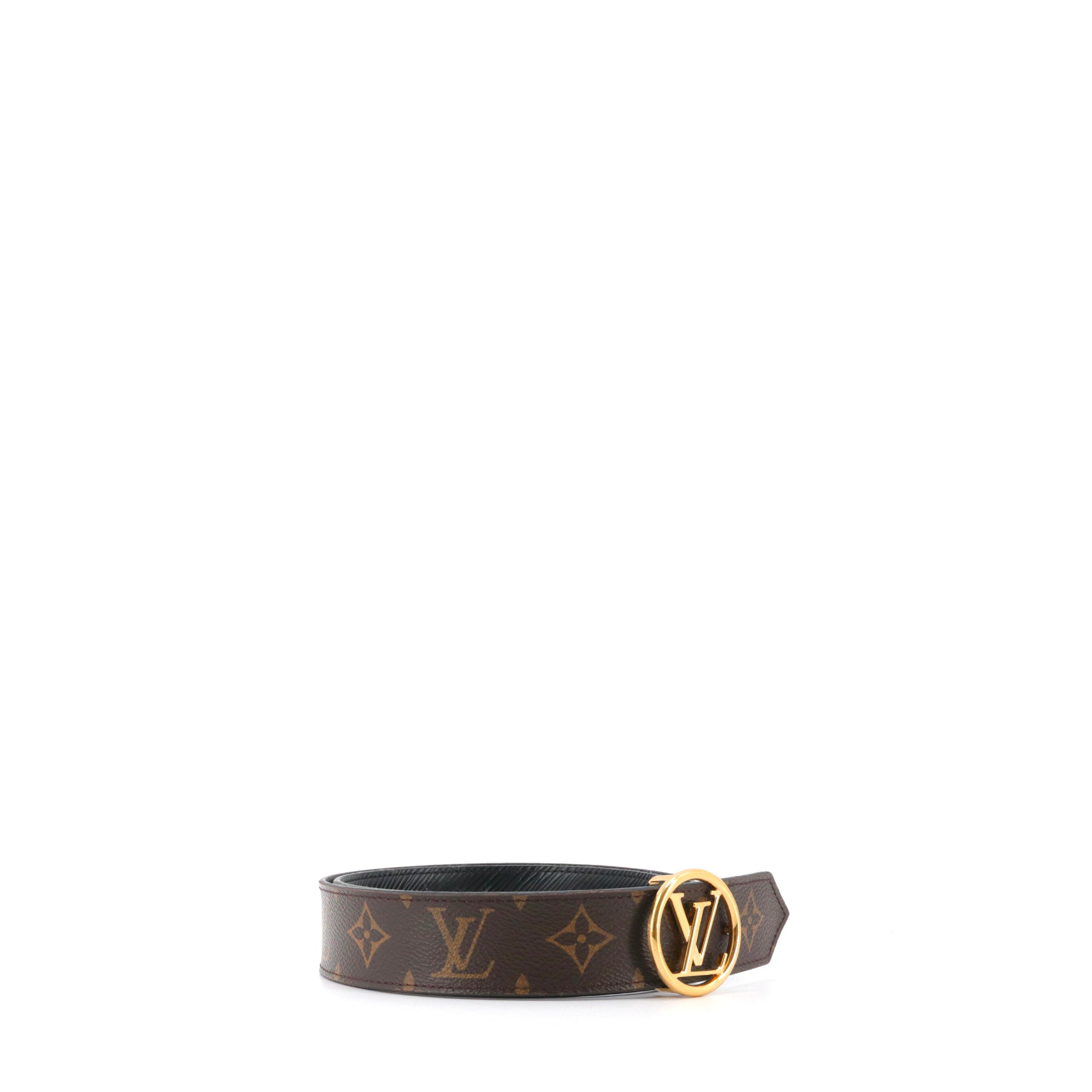 LOUIS VUITTON - Louis Vuitton reversible Circle belt in monogrammed canvas (T75)