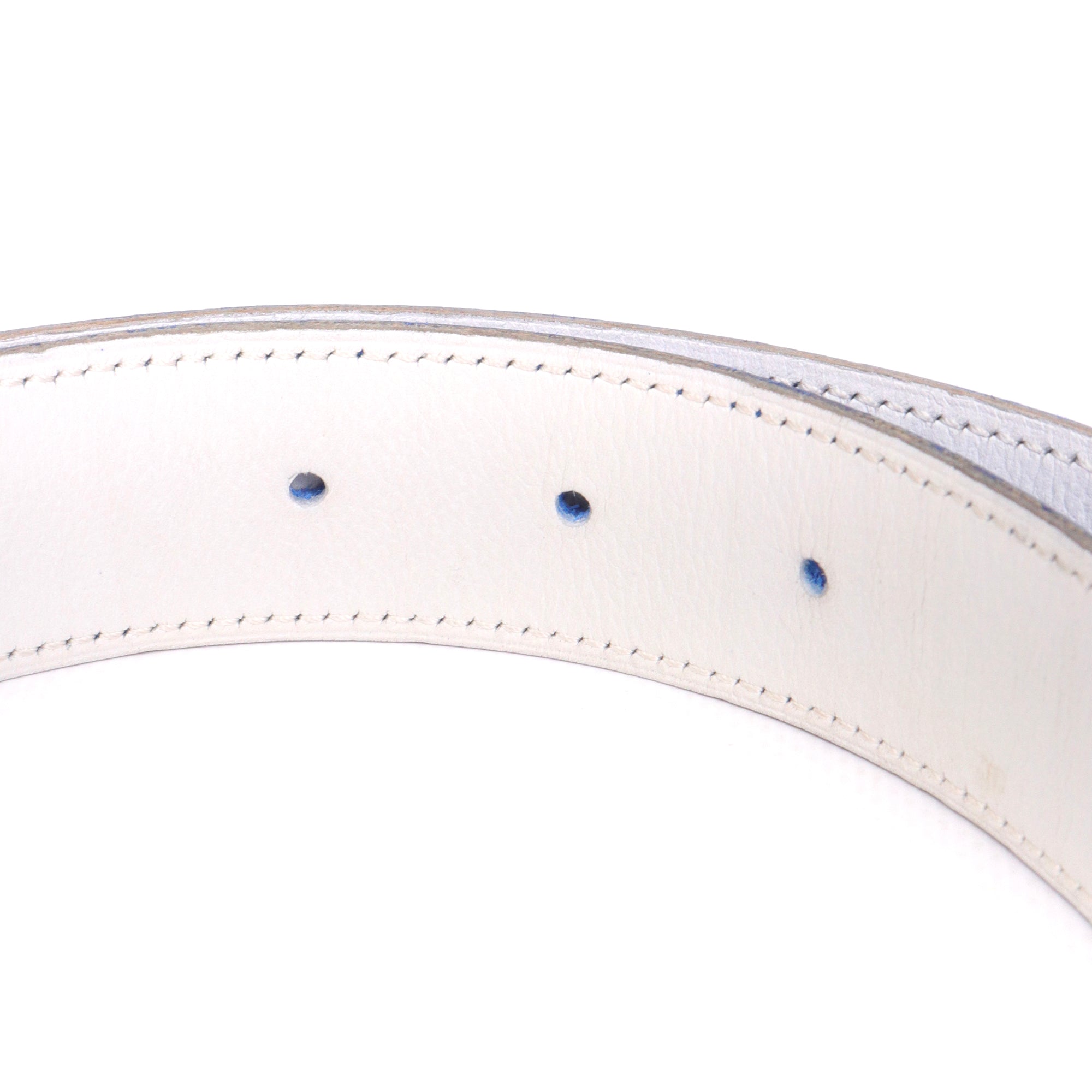 HERMÈS - Reversible belt with gold buckle (T75)