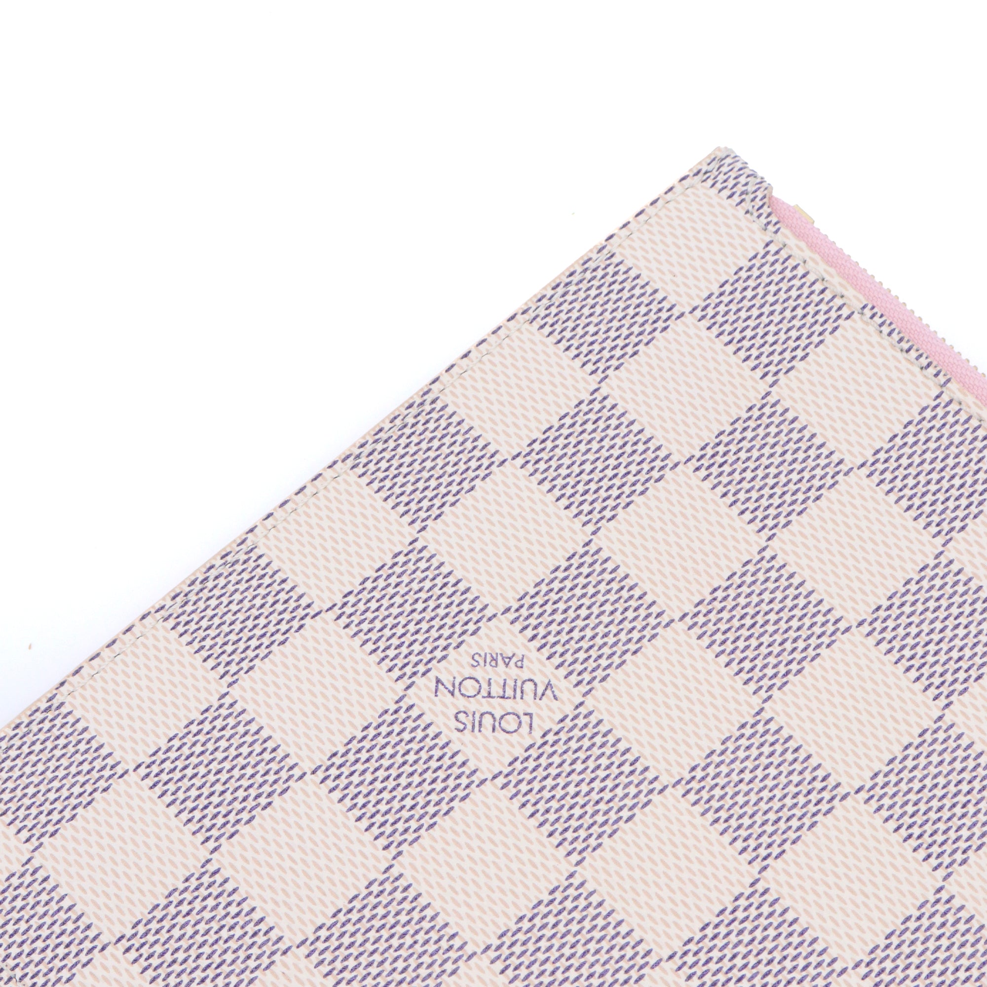 LOUIS VUITTON - Louis Vuitton Neverfull Pouch in Damier Azur Canvas