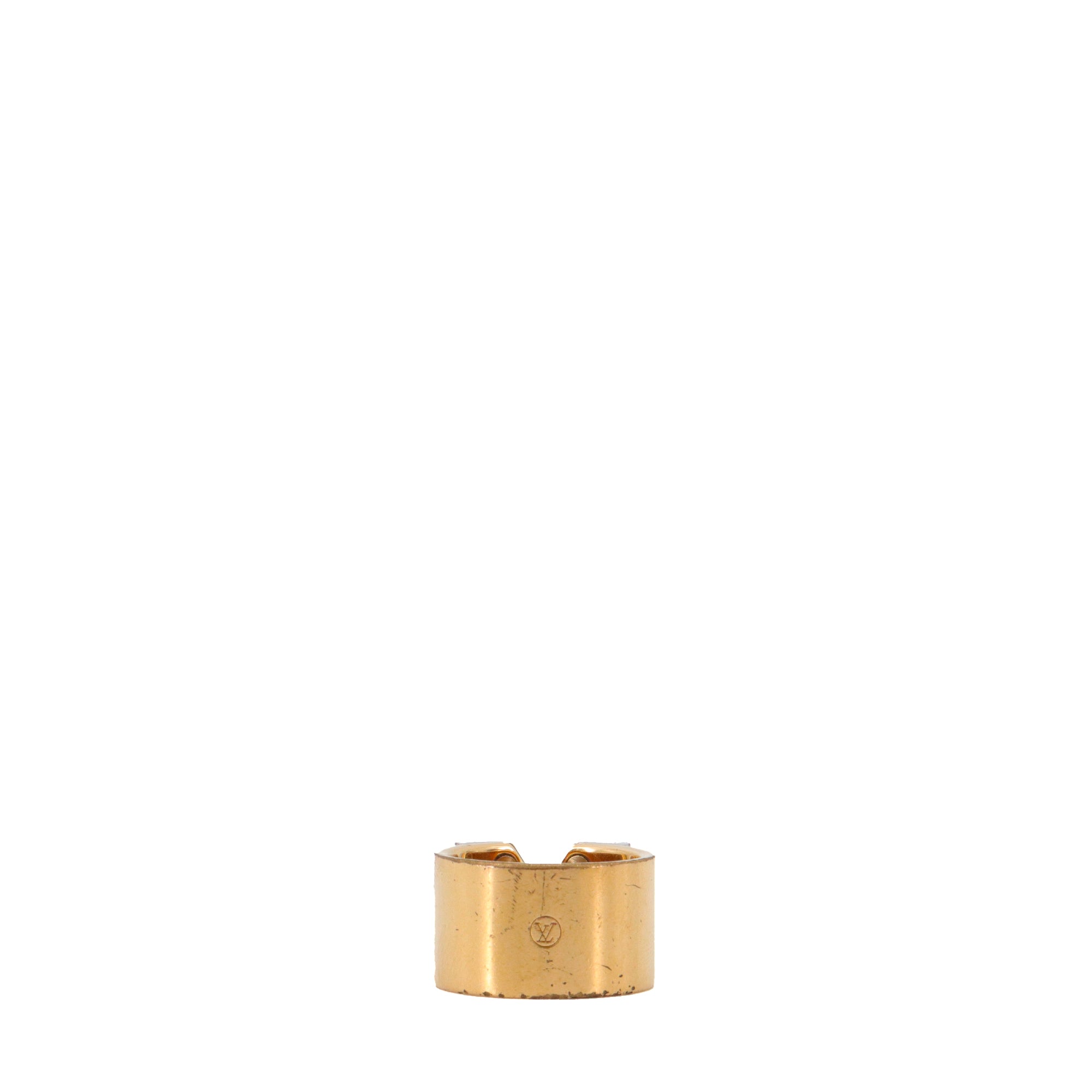 LOUIS VUITTON - Louis Vuitton Essential V ring in gold and silver metal (L)