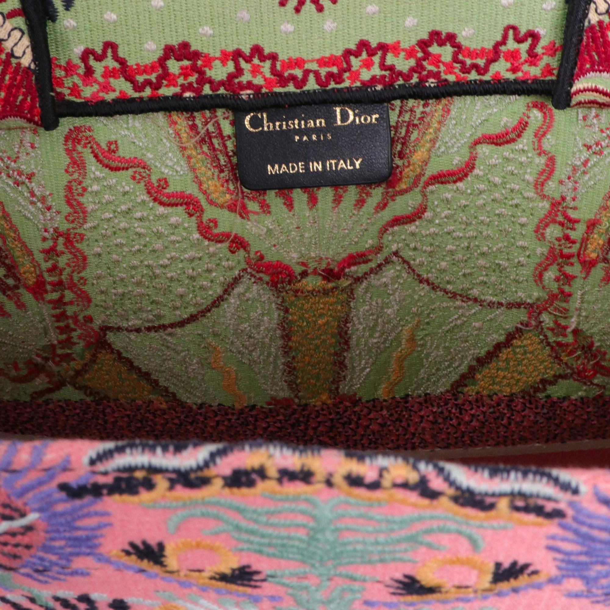 DIOR - Sac cabas Book Tote Large Pink Cruise Dior en toile multicolore