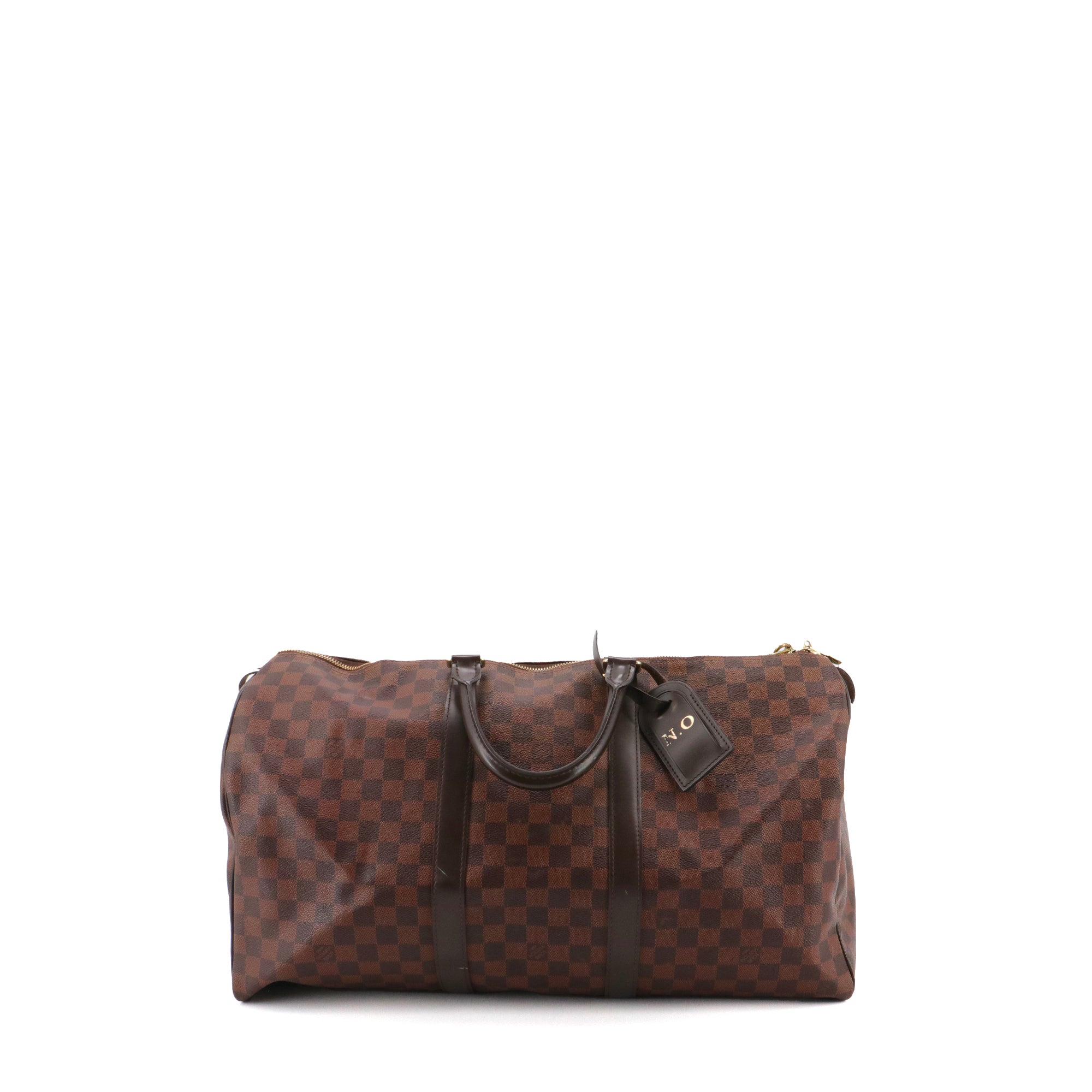 LOUIS VUITTON - Sac de voyage Keepall 50 Louis Vuitton en toile damier ébène