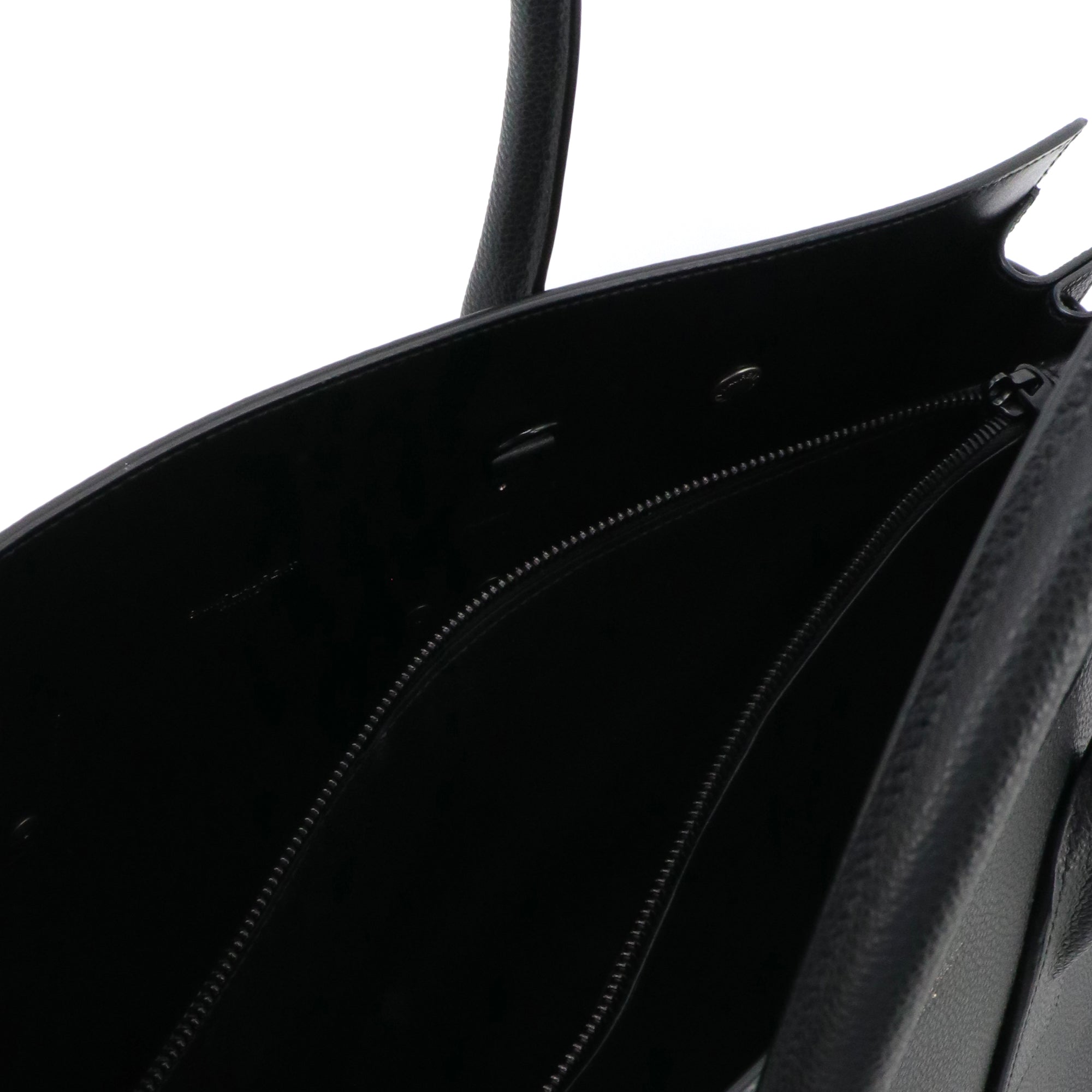 SAINT LAURENT - Large Saint Laurent Day Bag in black grained leather