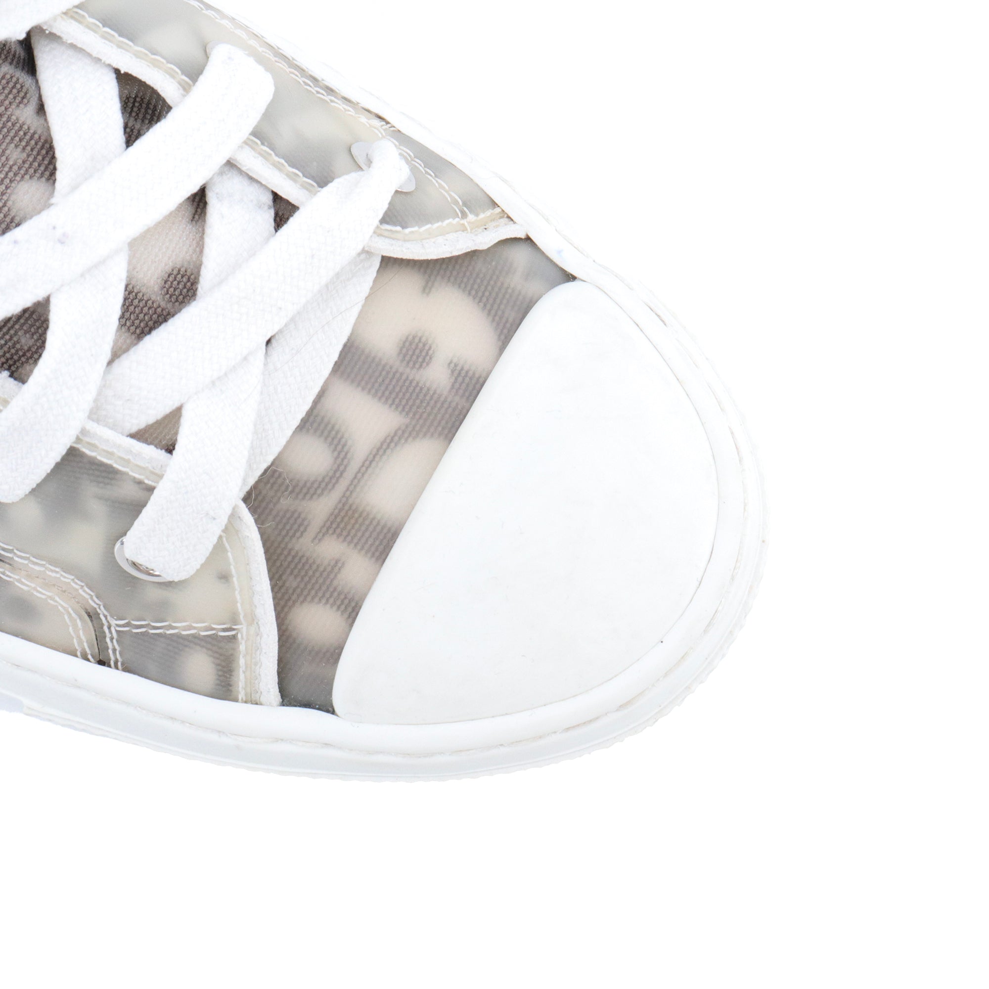 DIOR - Sneakers B23 Dior en toile oblique blanche et noire (T38)