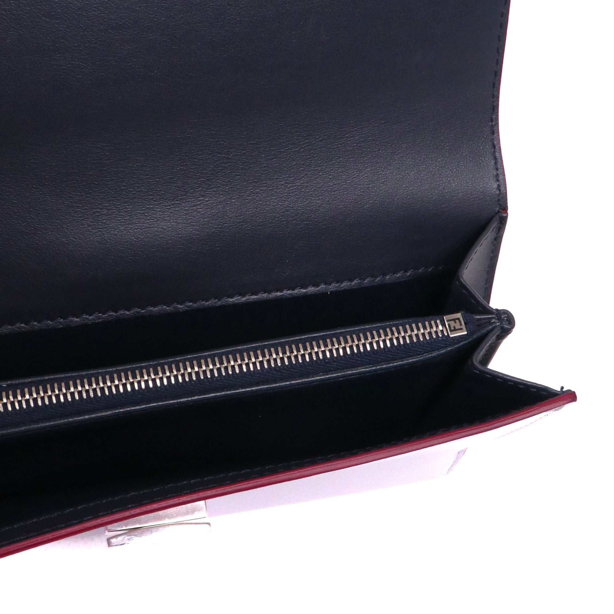 FENDI - Portefeuille Fendi en cuir lisse gris