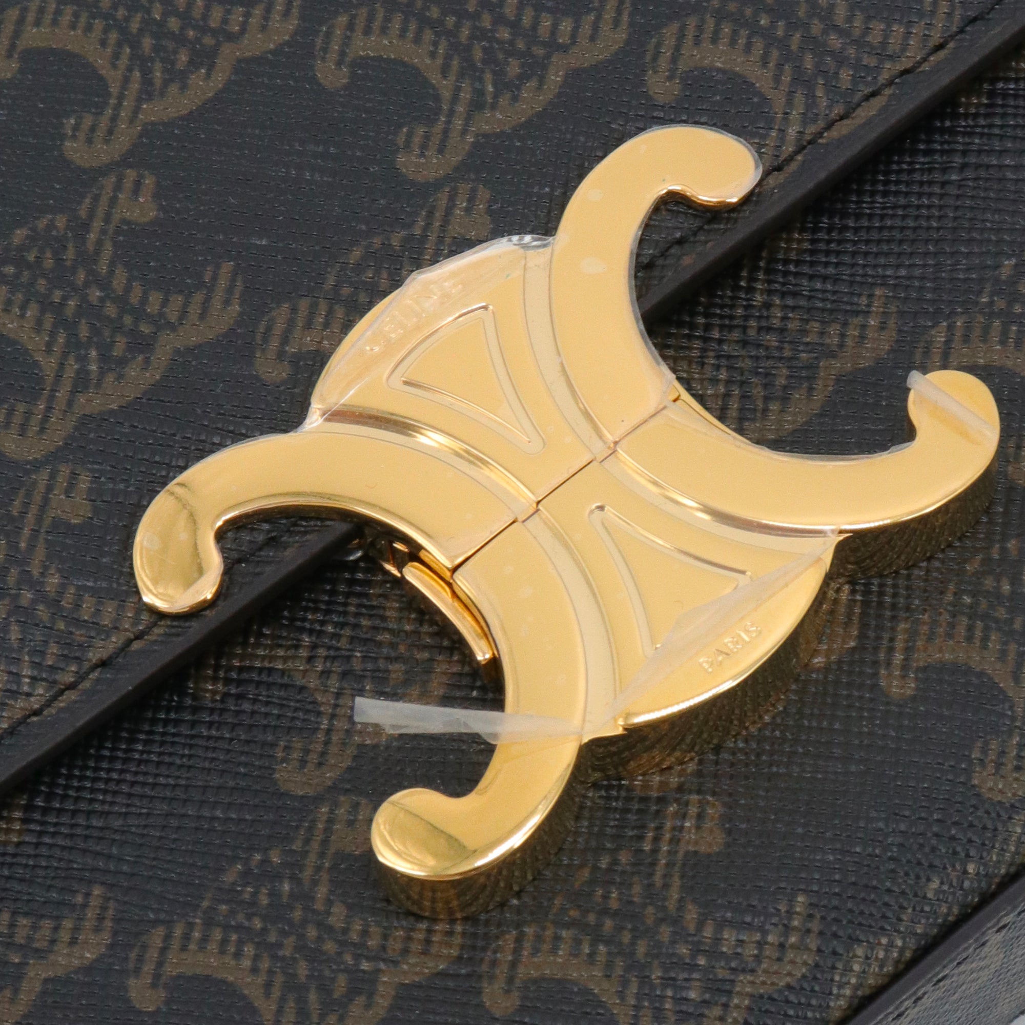 CELINE - Sac à épaule Claude Celine en toile enduite Triomphe monogrammée