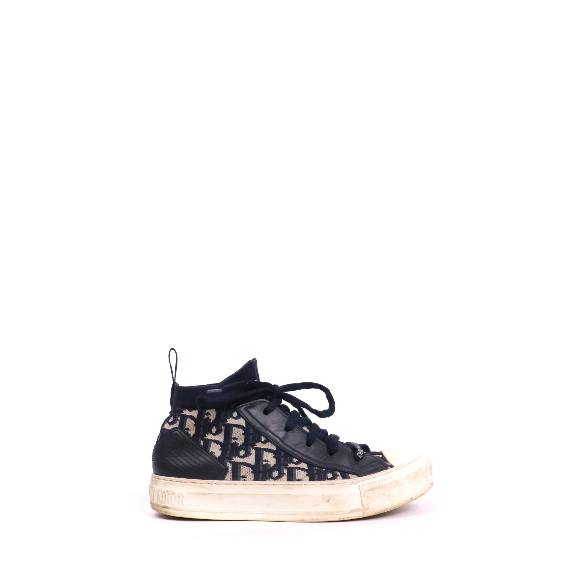 DIOR - Sneakers Dior Walk'n'dior en maille bleu marine (T36)
