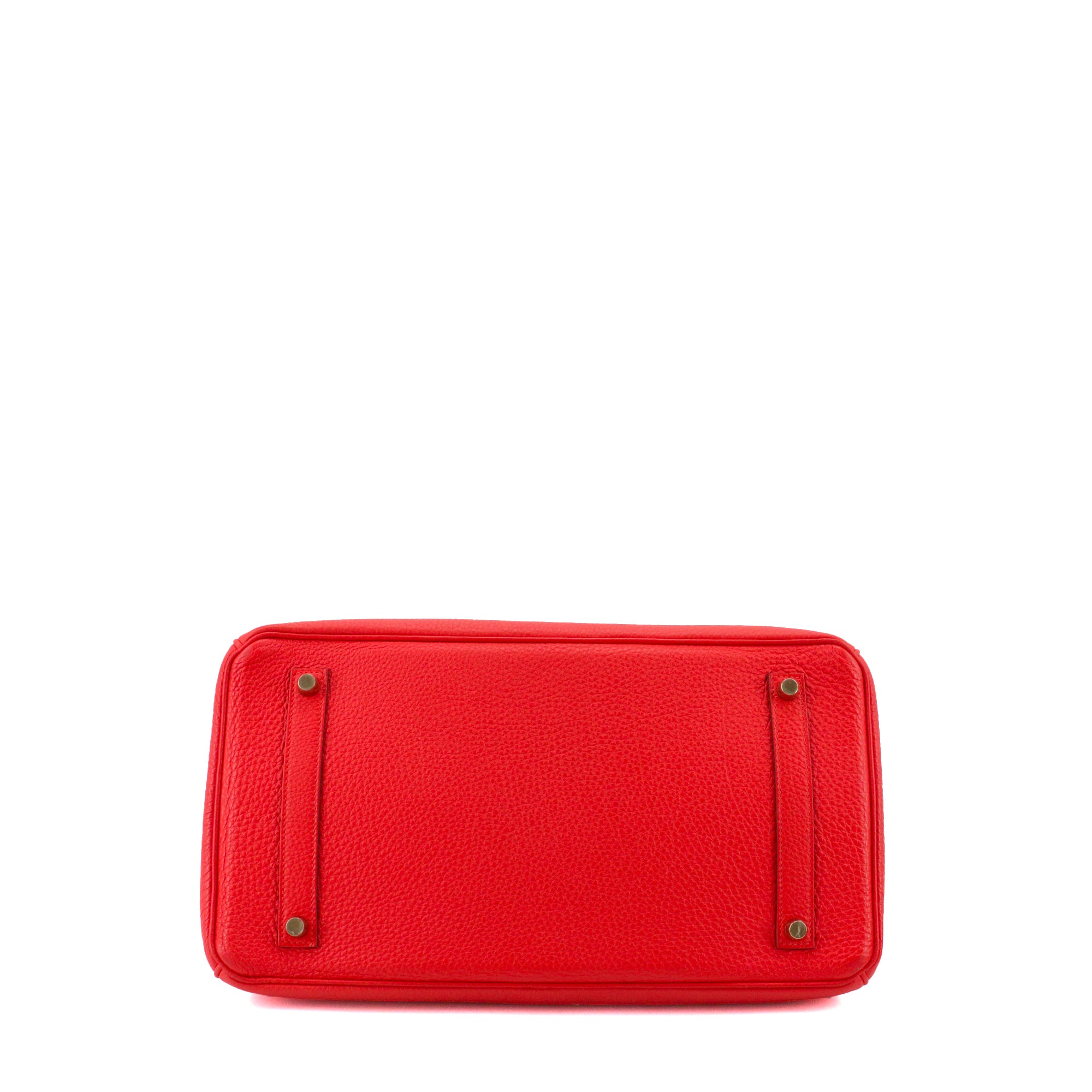 HERMÈS - Sac à main Birkin 35 Hermès en cuir togo rouge vermillon