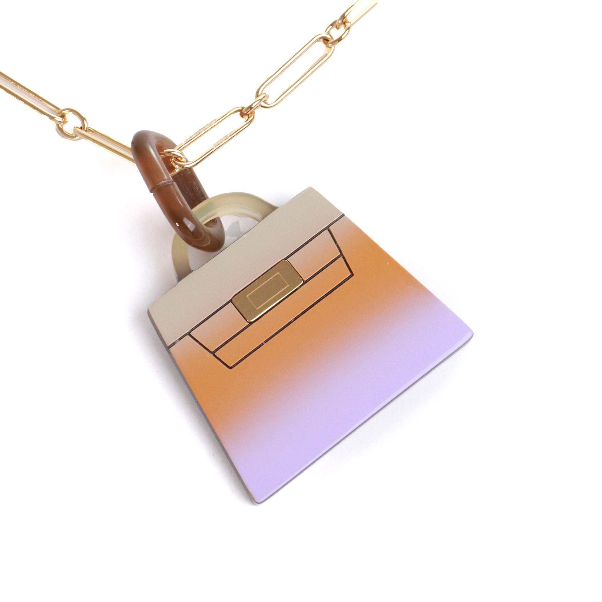 HERMÈS - Kelly Hermès Fusion Amulet pendant in horn