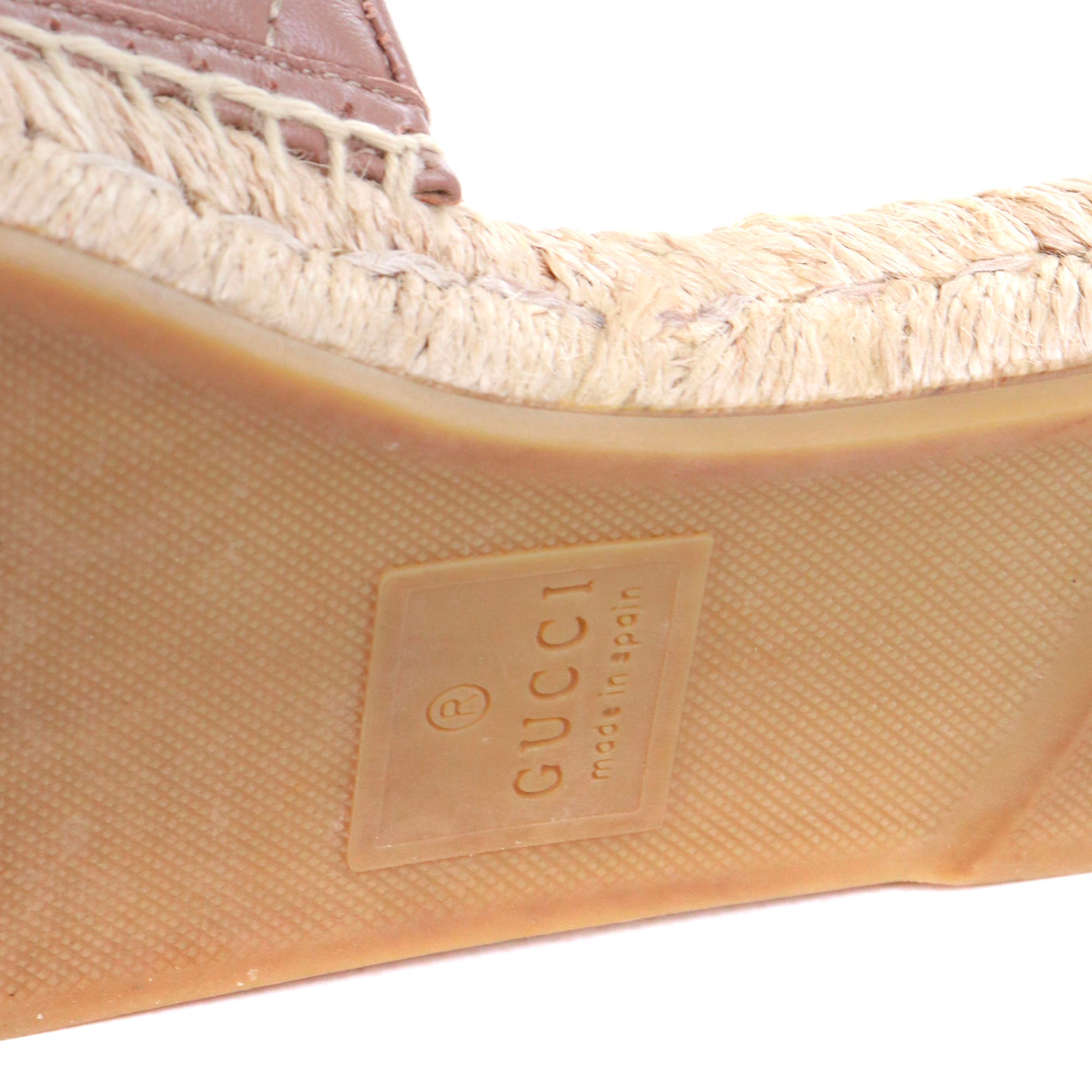 GUCCI - Marmont Gucci sandals in old pink smooth leather (T37)