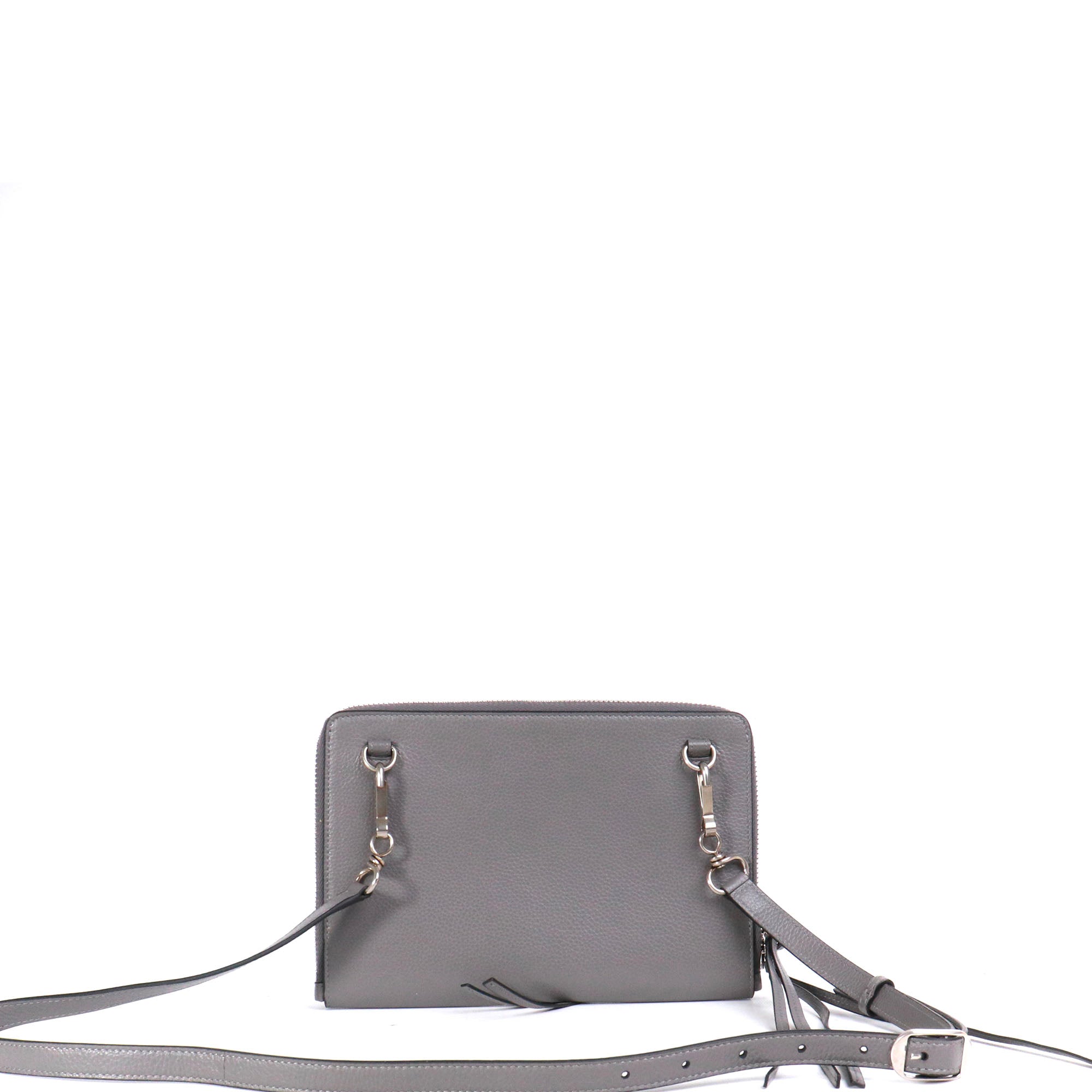 BALENCIAGA - Balenciaga nano flat Neo Classic shoulder bag in gray grained leather