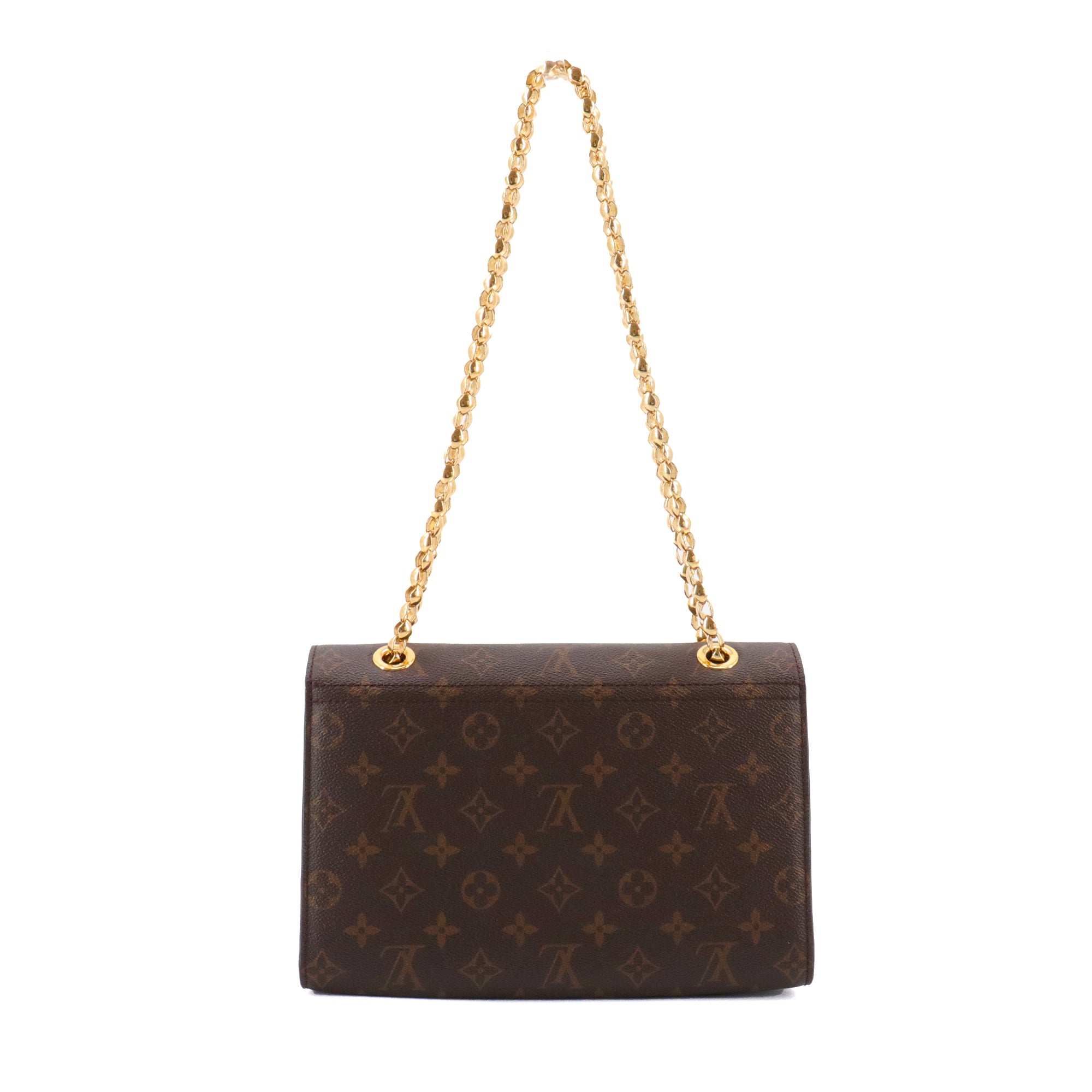 LOUIS VUITTON - Louis Vuitton Victoire shoulder bag in monogrammed canvas and black leather