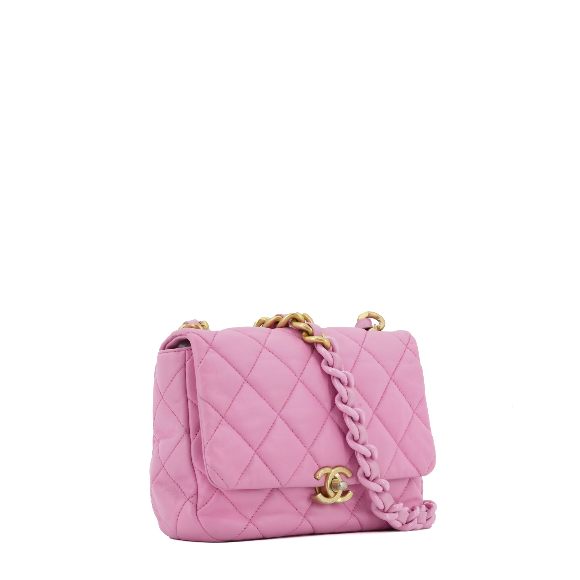 CHANEL - Limited Edition Chanel Pink Leather Shoulder Bag