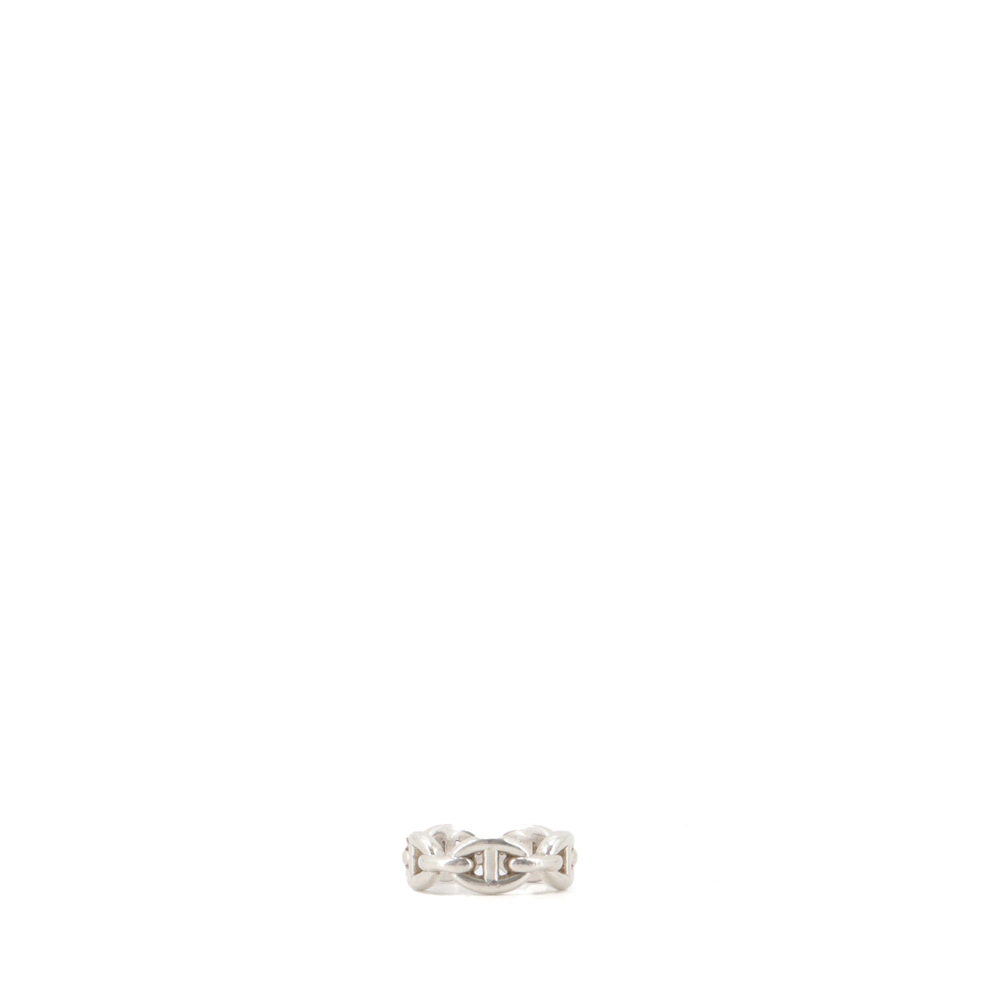 HERMÈS - Bague Chaîne d'Ancre Hermès en argent (T50)