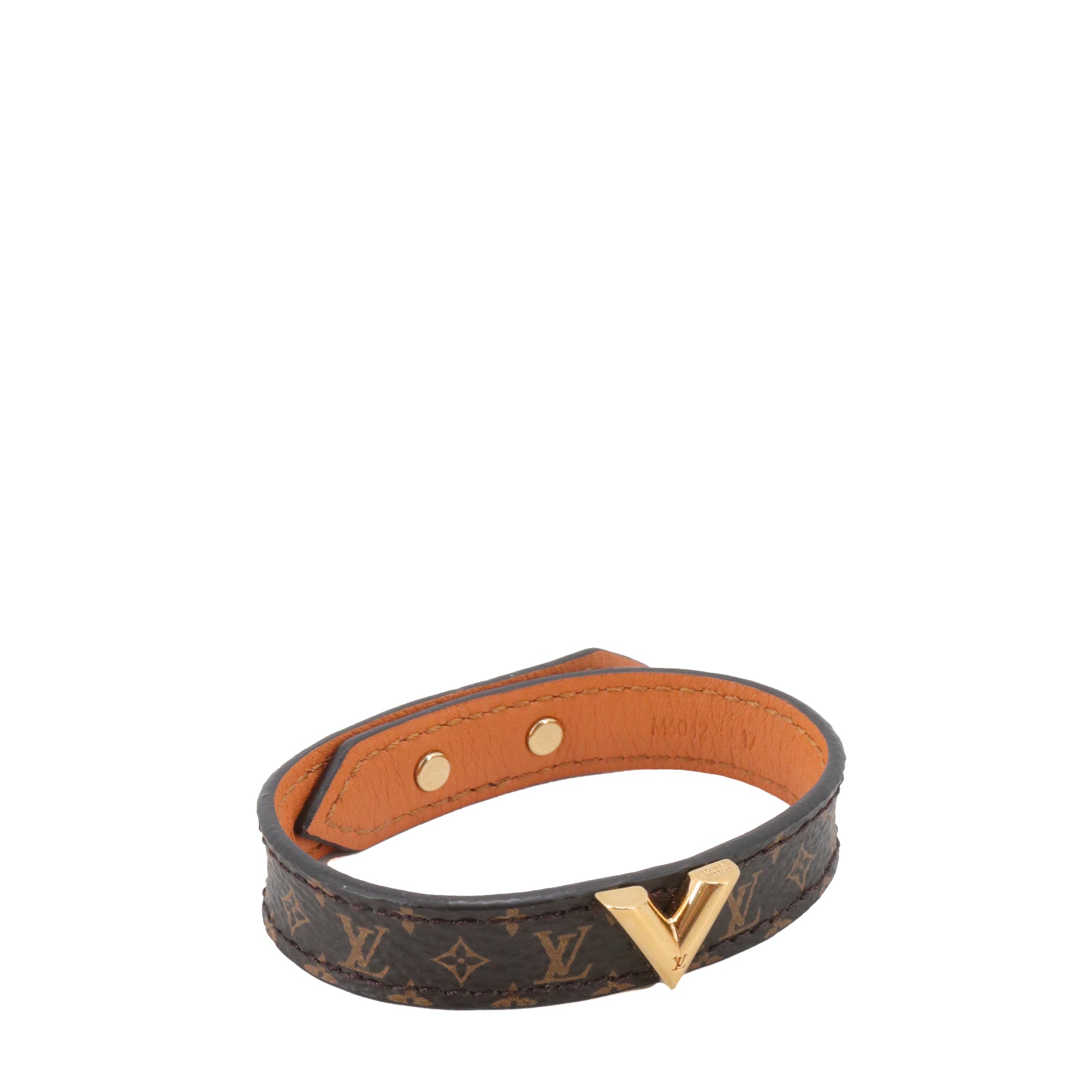 LOUIS VUITTON - Louis Vuitton Essential V Bracelet in Monogrammed Canvas (T17)