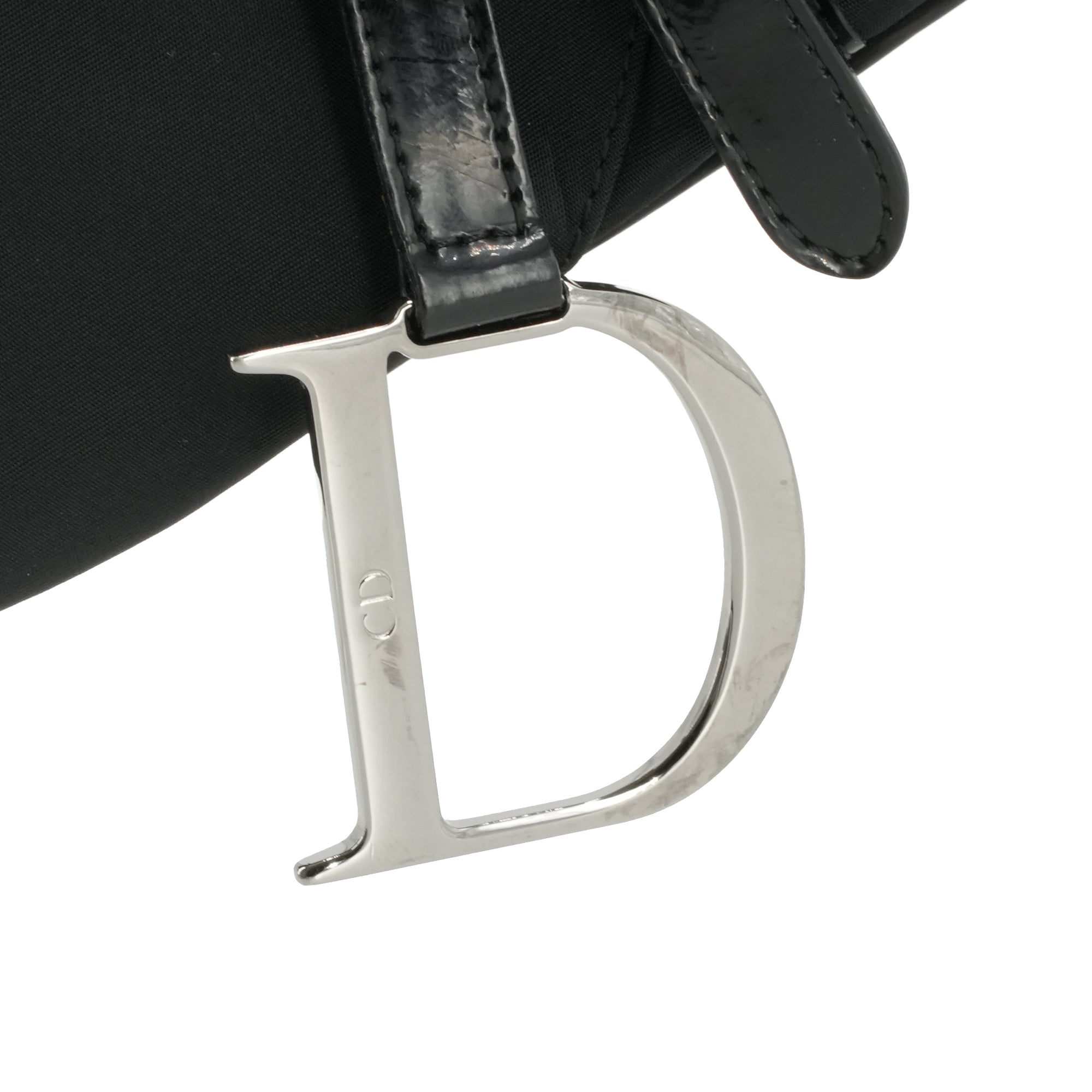 DIOR - Sac à main Saddle Dior en toile noire vintage