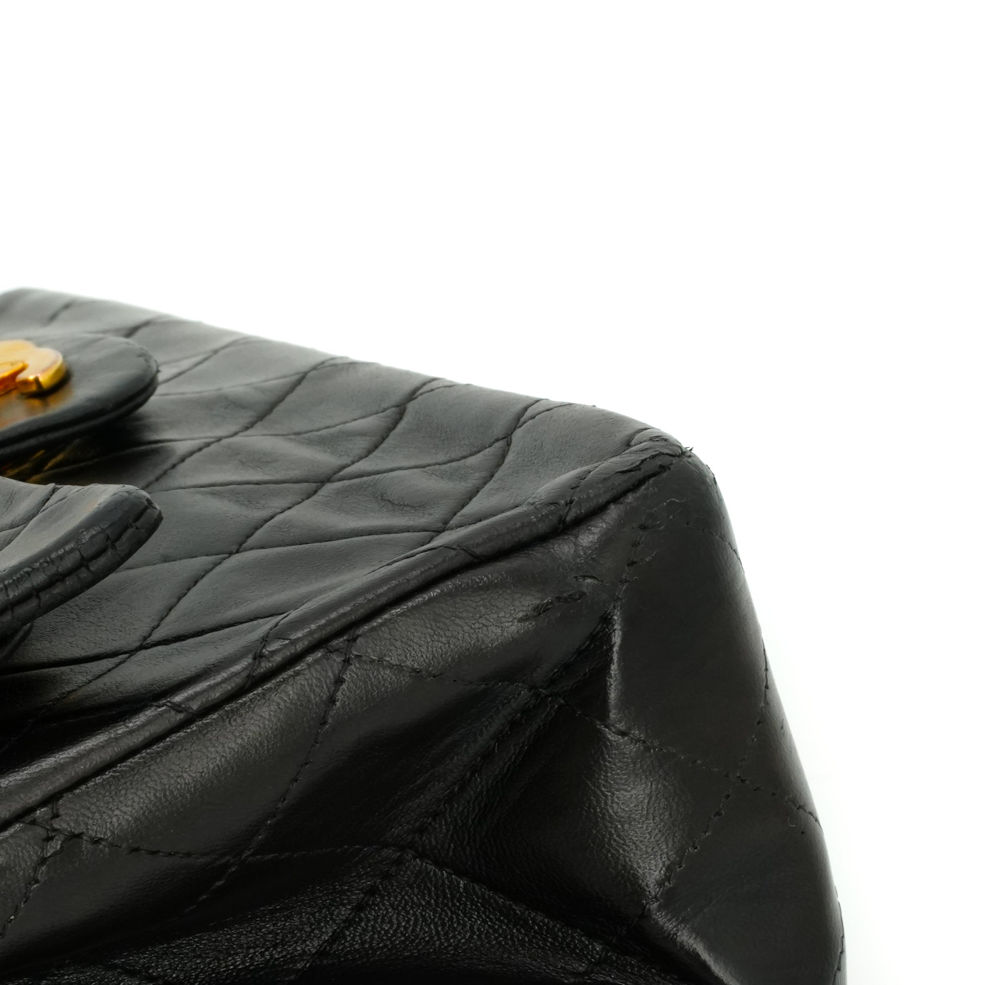 CHANEL - Sac à main Classique/Timeless 11.12 Chanel en cuir matelassé noir vintage