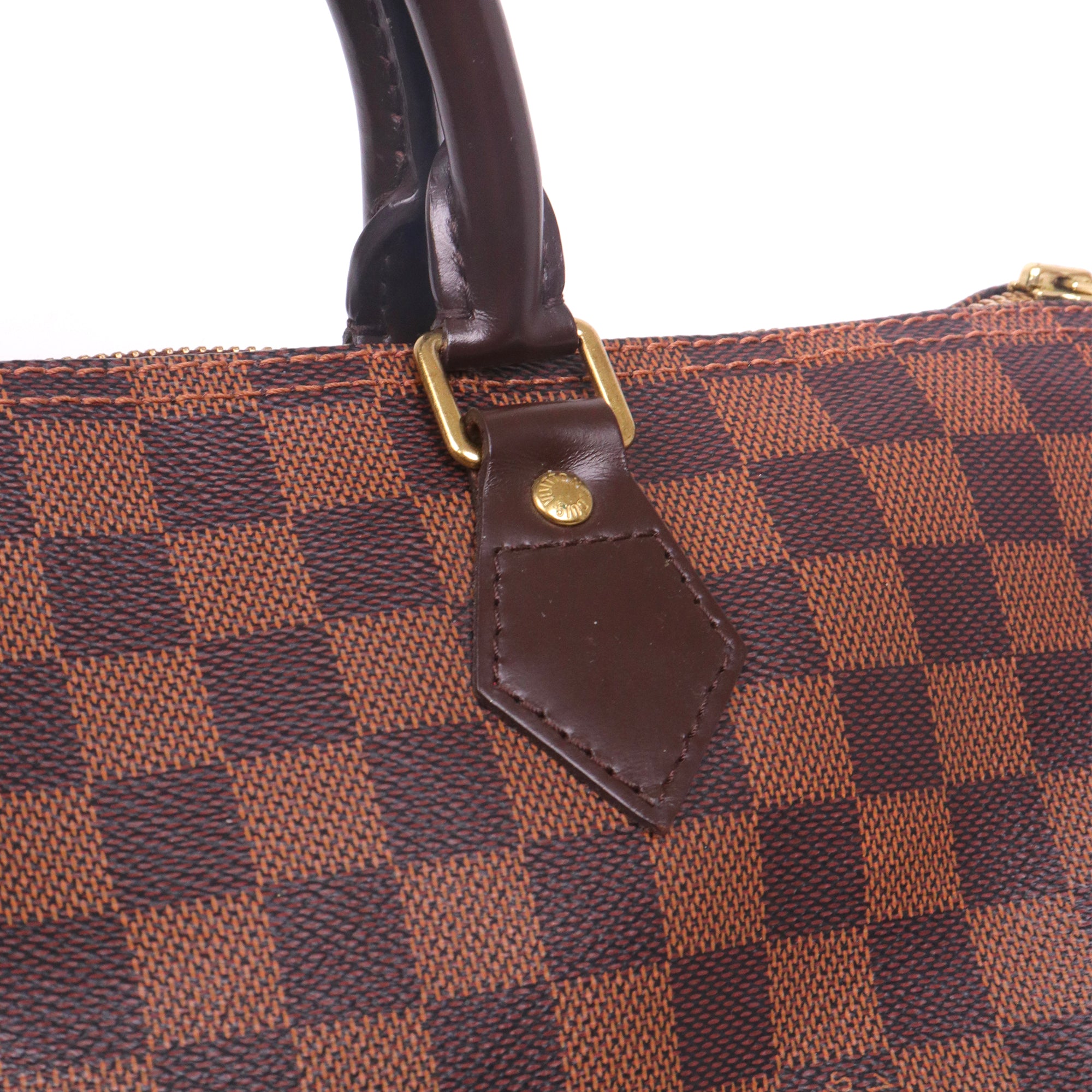 LOUIS VUITTON - Sac à main Speedy 35 Louis Vuitton en toile damier ébène