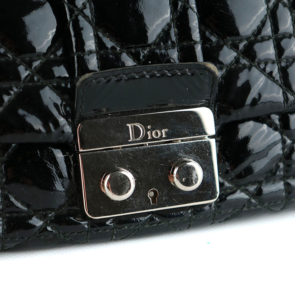 DIOR - Sac à main Miss Dior vintage en cuir verni noir