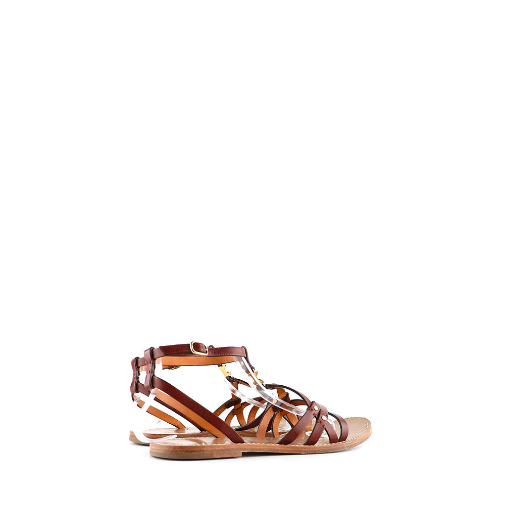 CELINE - Sandales Triomphe en cuir (T39)