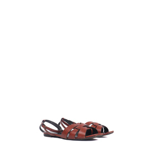 SAINT LAURENT - Sandales Tribute Saint Laurent en cuir marron (T40)