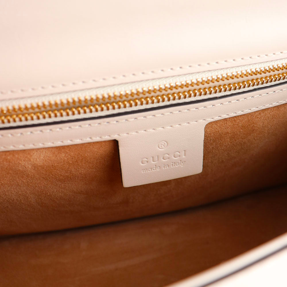 GUCCI - Sac à épaule Sylvie en cuir blanc