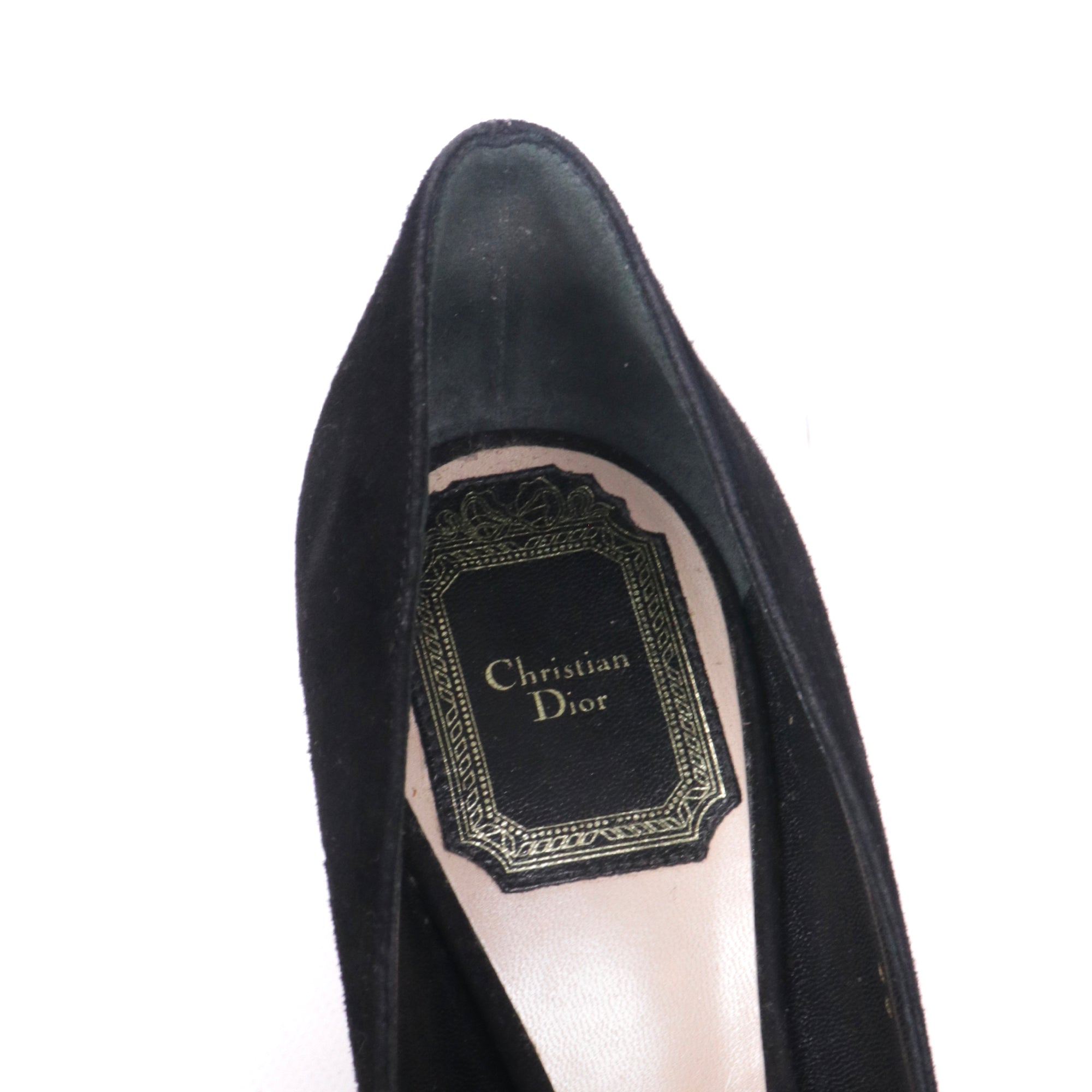 DIOR - Escarpins Dior en daim noir (T36)