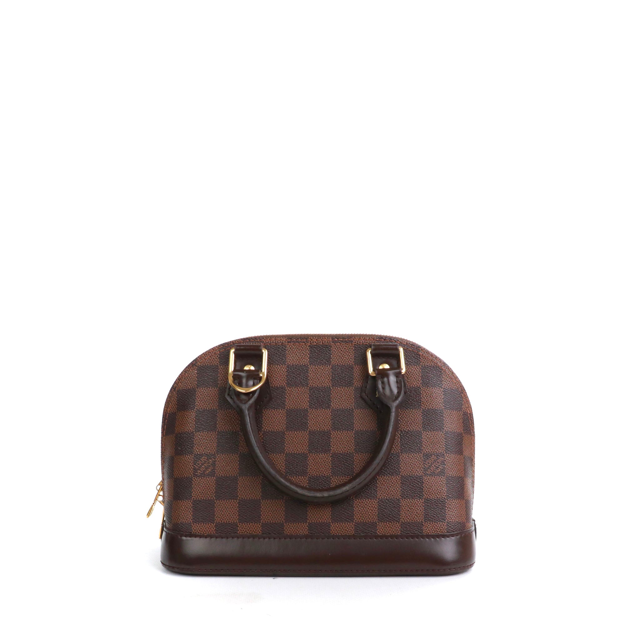 LOUIS VUITTON - Sac à bandoulière Alma BB Louis Vuitton en toile damier ébène