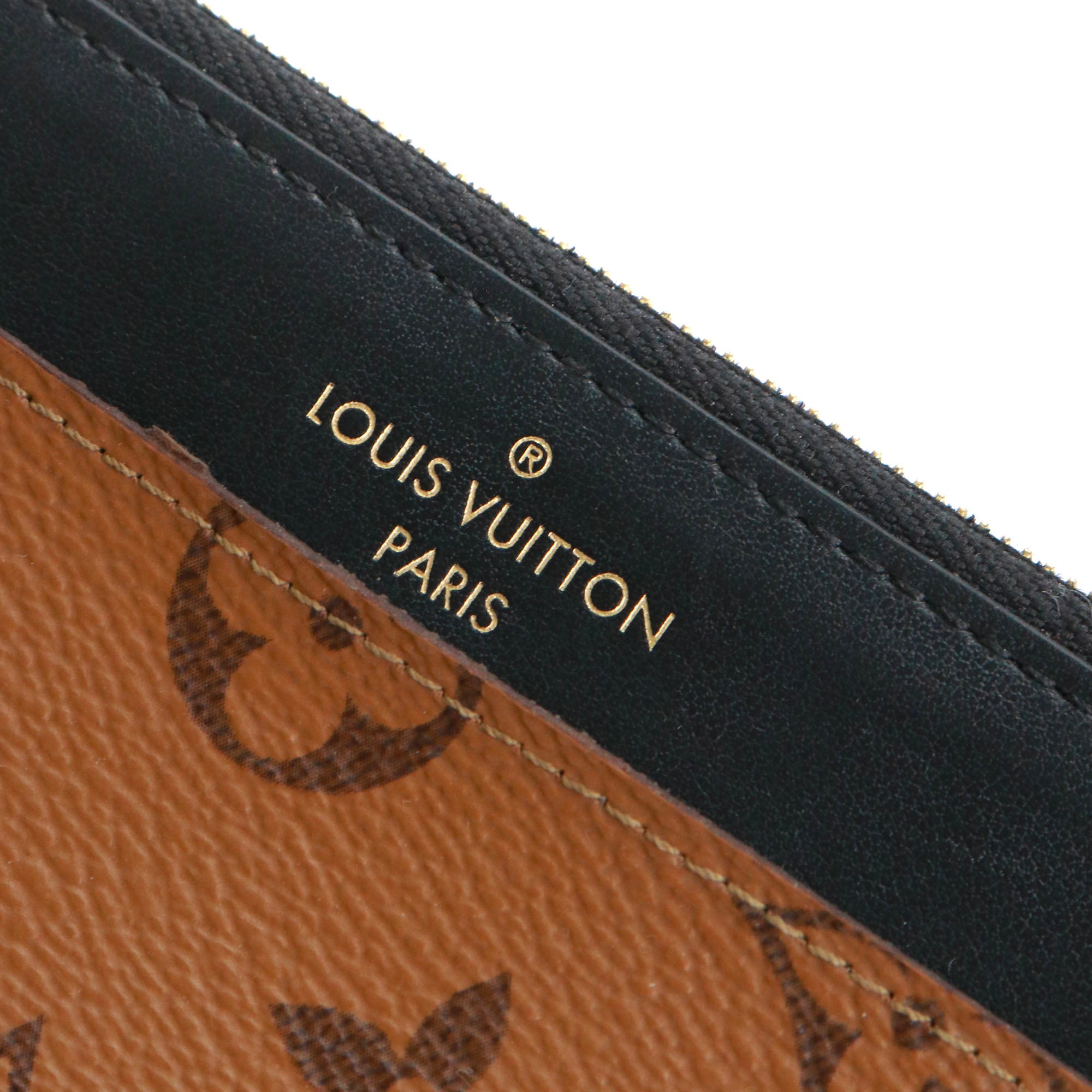 LOUIS VUITTON - Porte-monnaie et porte cartes Slim Louis Vuitton en toile monogramme reverse