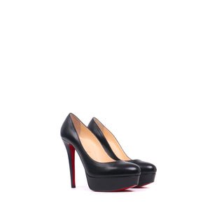LOUBOUTIN - Louboutin So Kate pumps in black smooth leather and silver studs (T38)