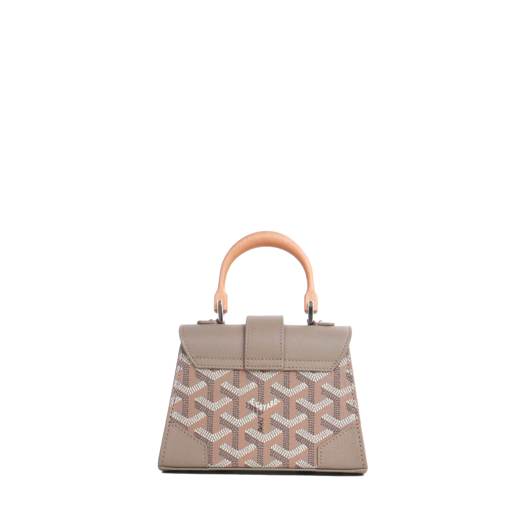 GOYARD - Sac à bandoulière Saïgon nano Goyard en cuir gris