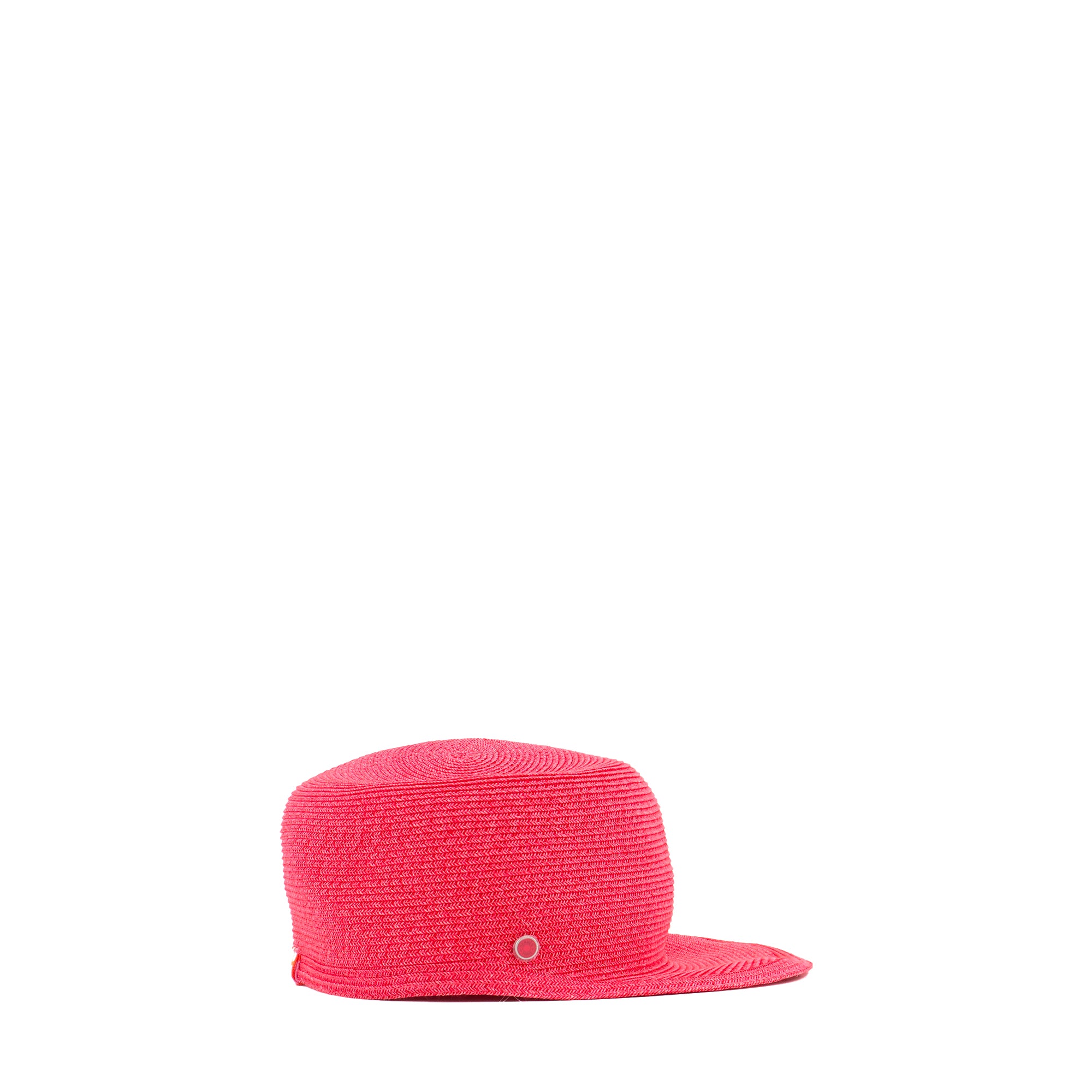 HERMÈS - Casquette Galatée Hermès en papier rose (T56)