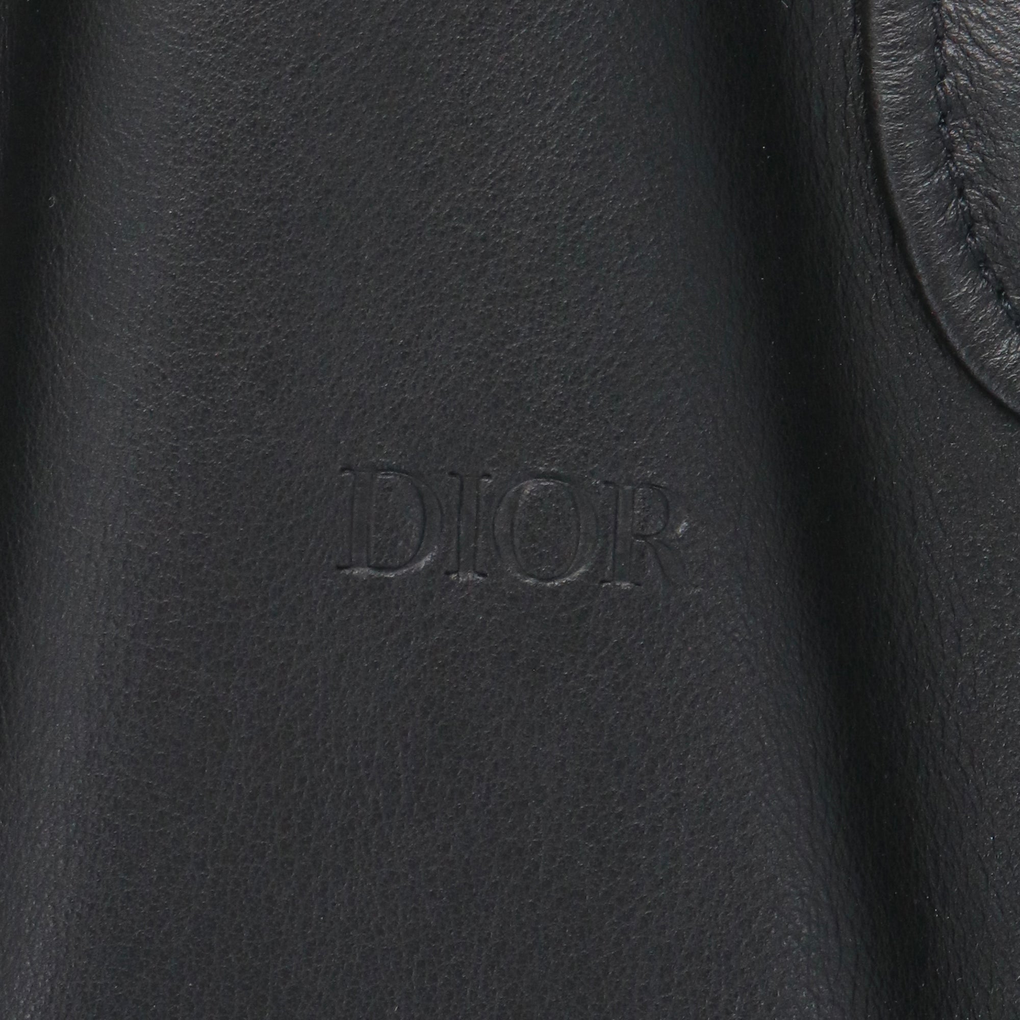 DIOR - Blouson Dior en cuir noir (T46)