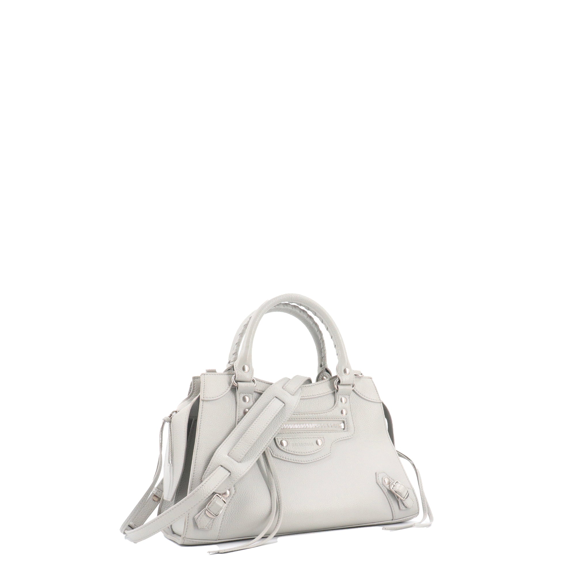 BALENCIAGA - Neo City shoulder bag in black smooth leather