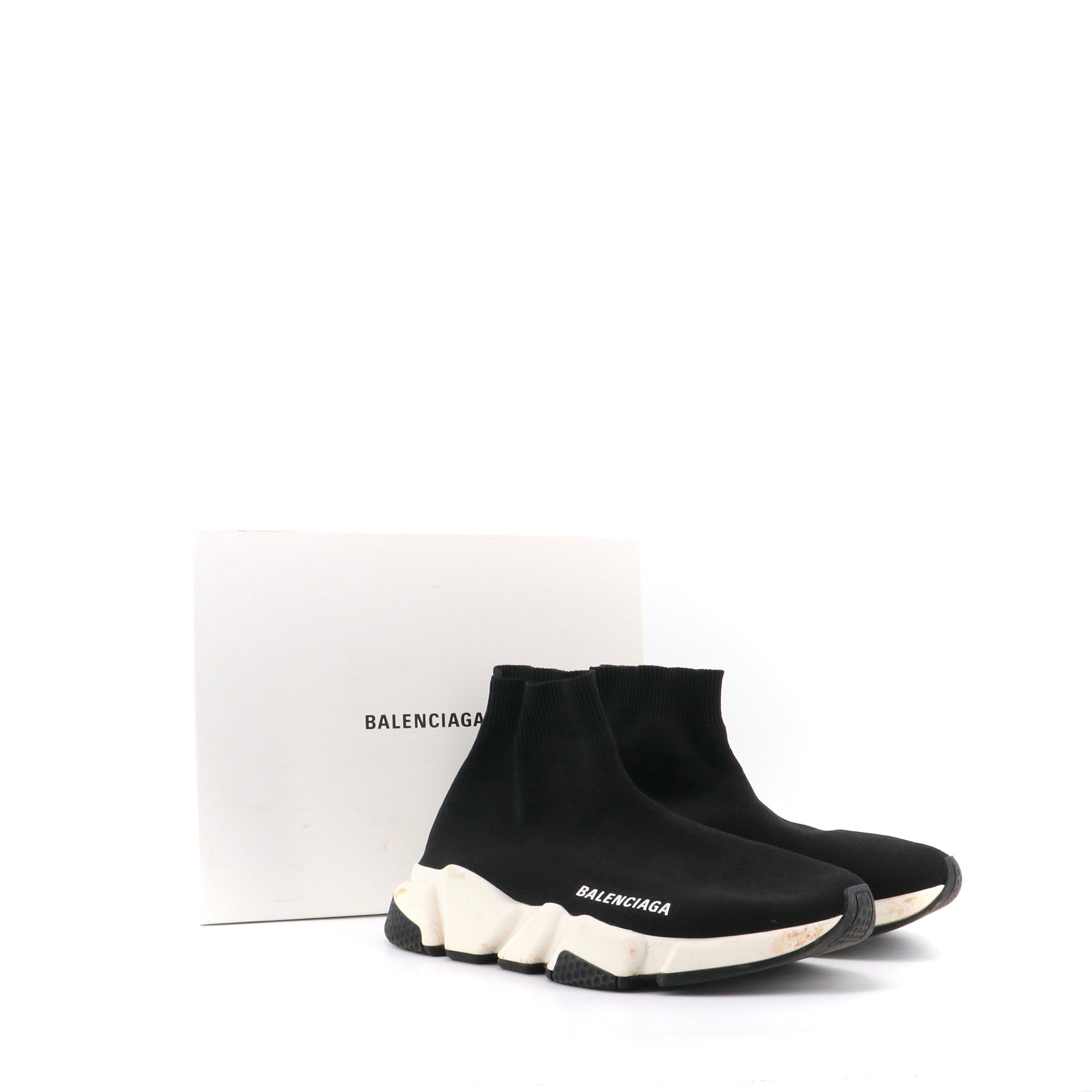 BALENCIAGA - Speed ​​Balenciaga sneakers with laces in gray canvas (T40)